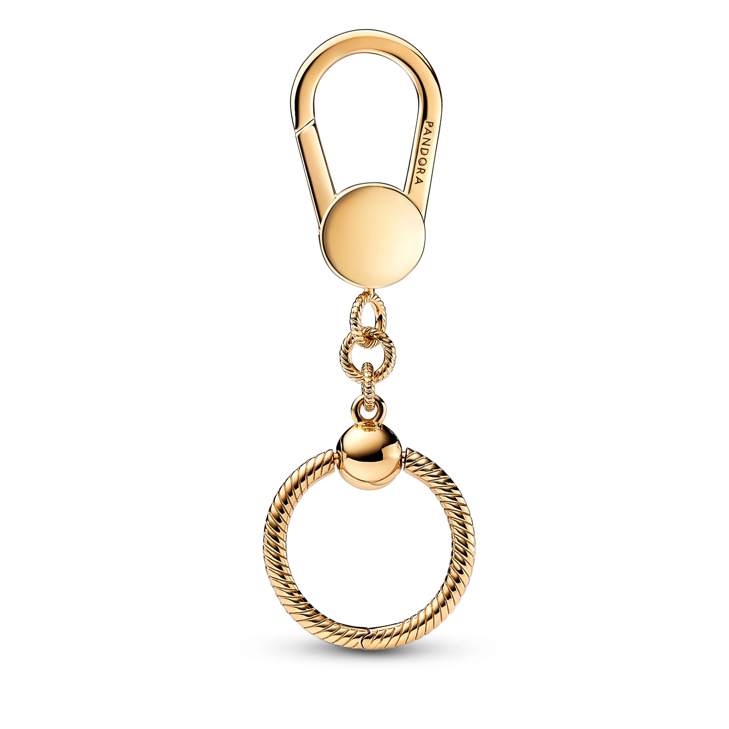 14K Gold-Plated Bag Charm Holder With Small Pandora O Pendant - Image 3