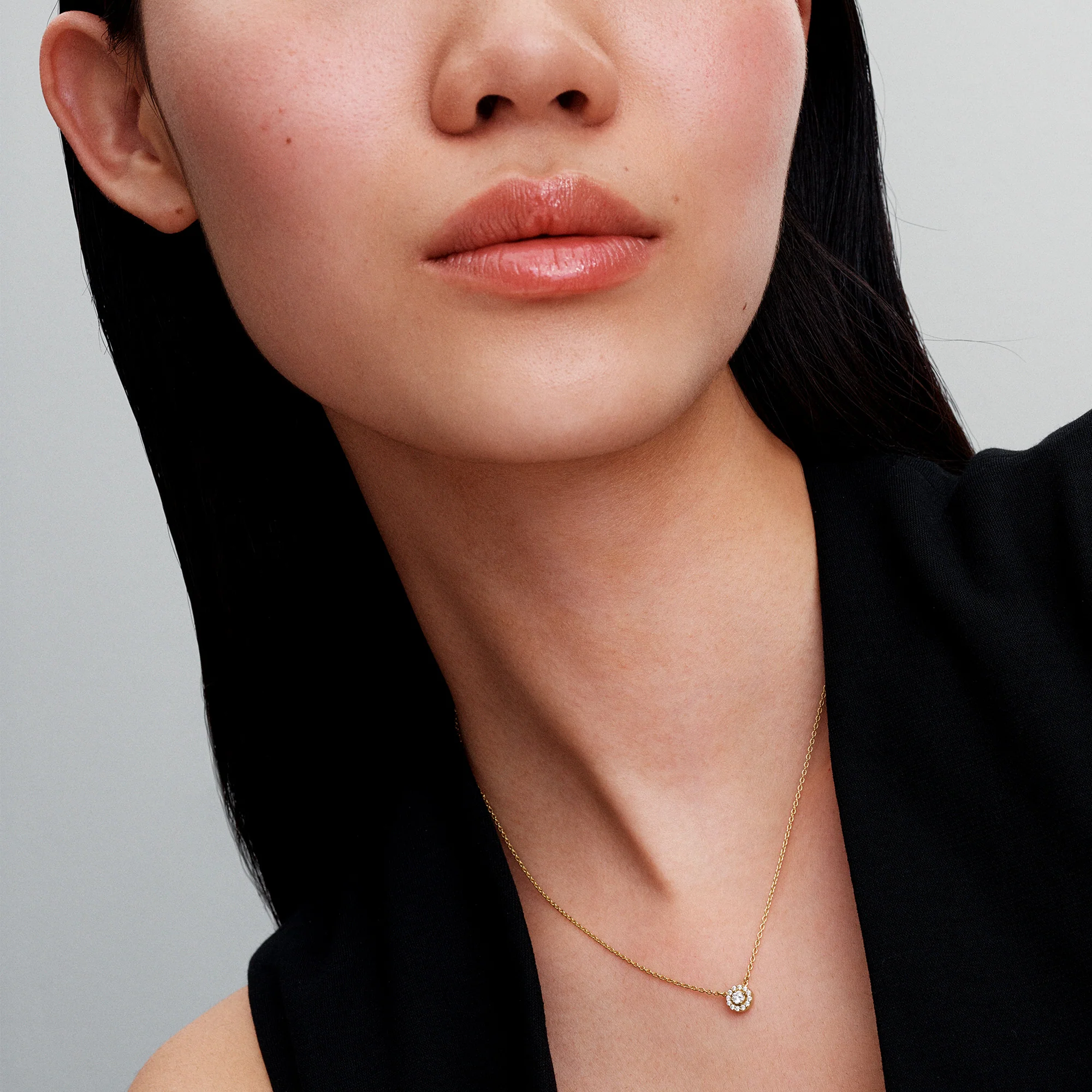 14K Gold-Plated Collier With Clear Cubic Zirconia - Image 2