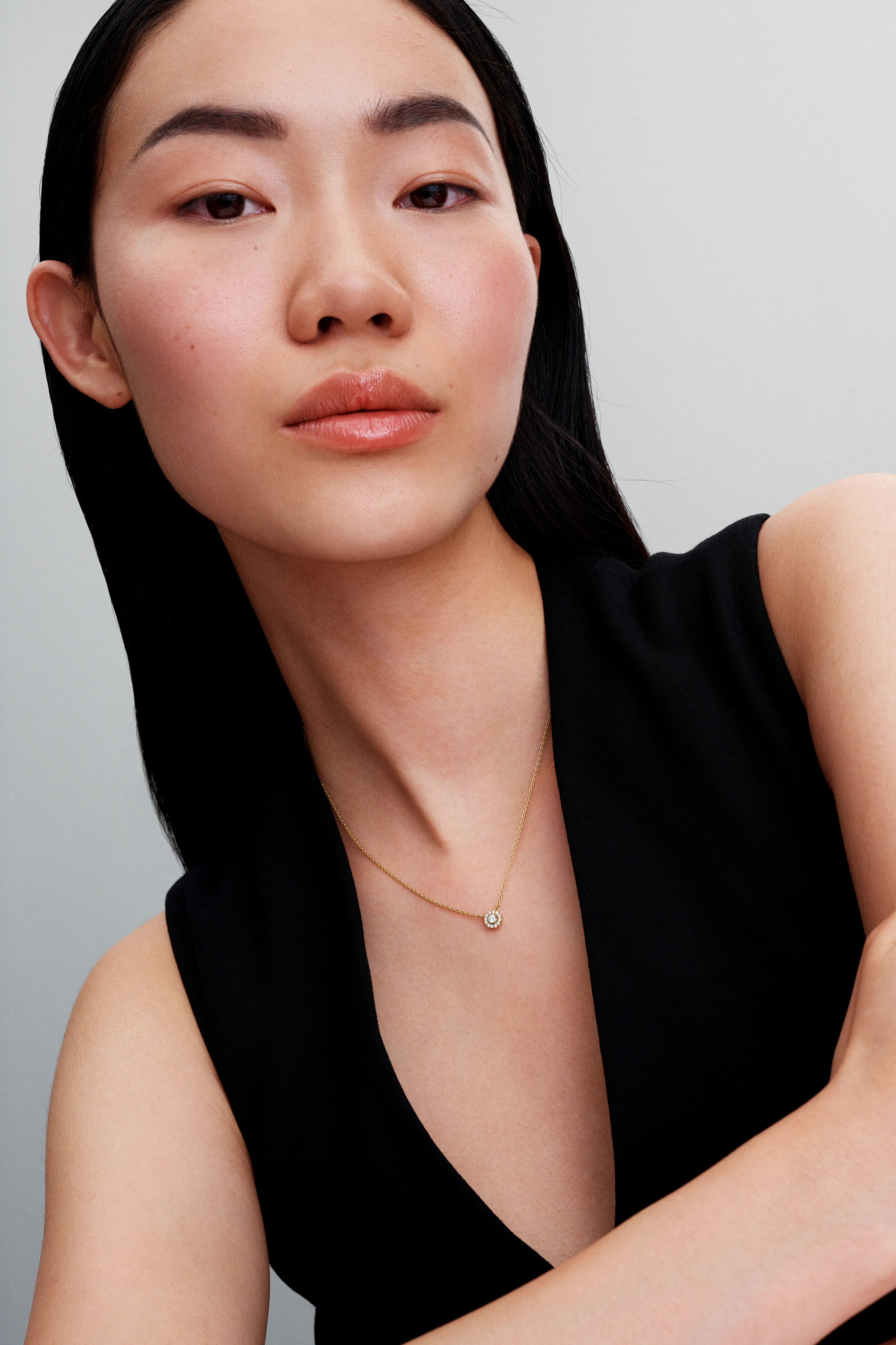 14K Gold-Plated Collier With Clear Cubic Zirconia - Image 3