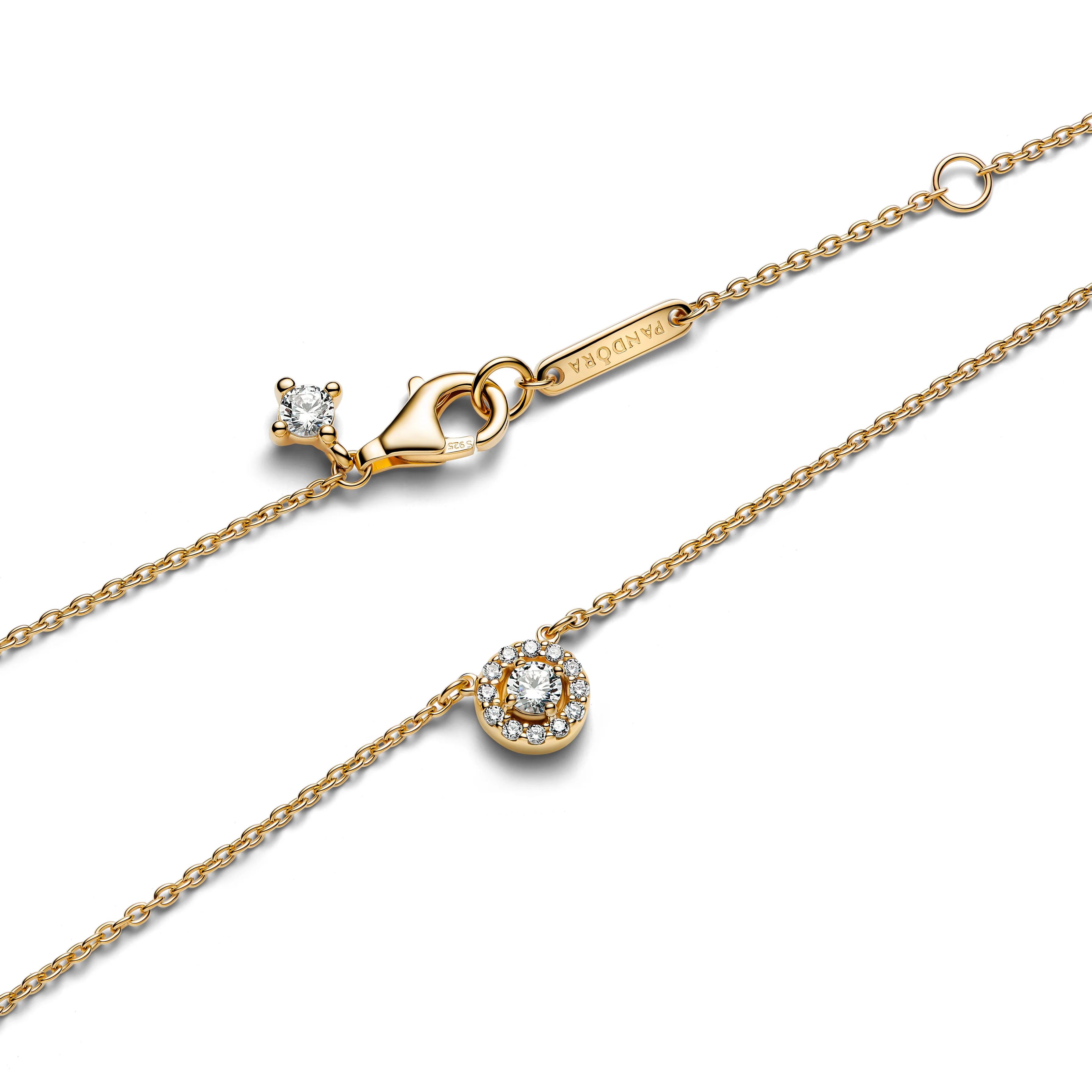 14K Gold-Plated Collier With Clear Cubic Zirconia - Image 4