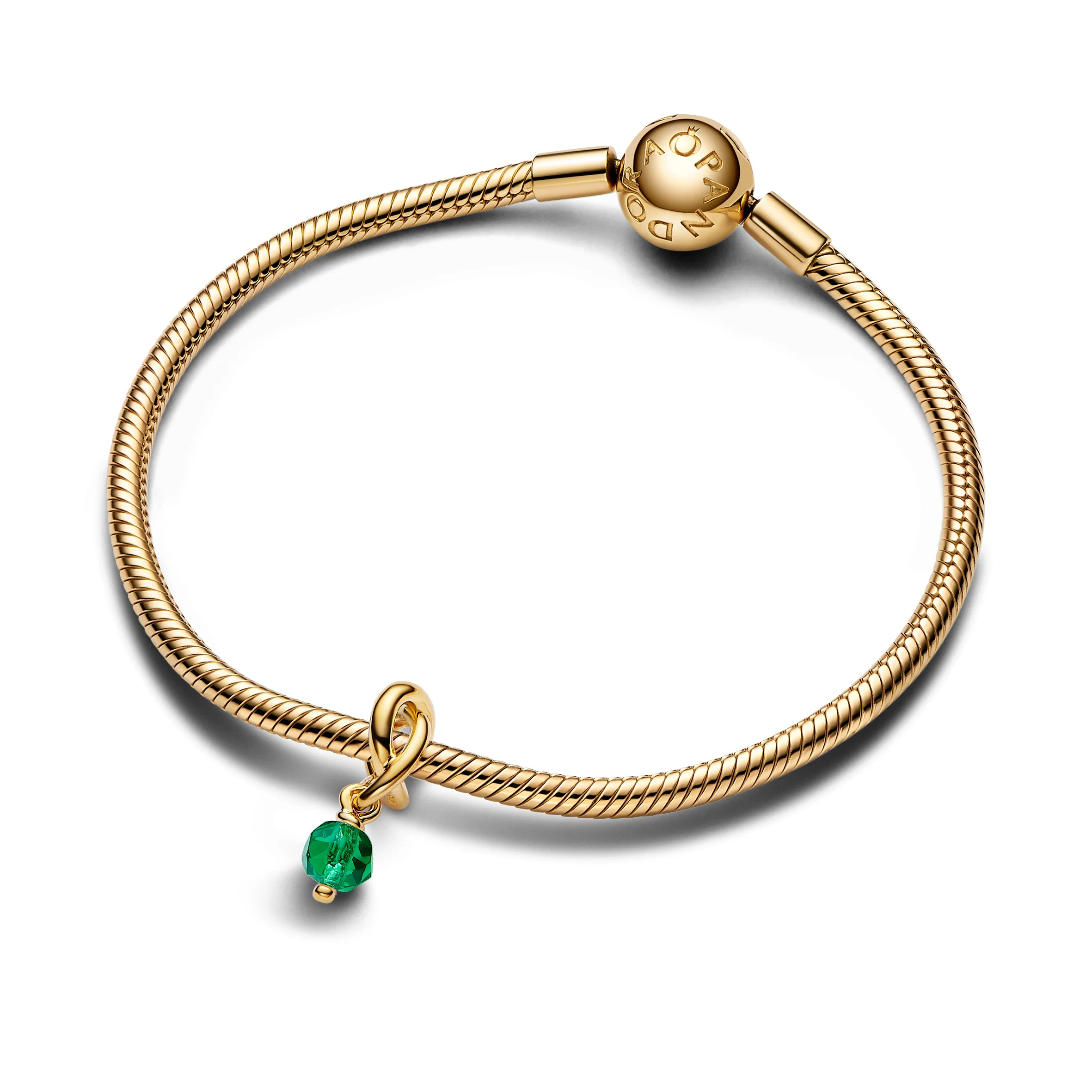14K Gold-Plated Dangle With Royal Green Crystal - Image 5