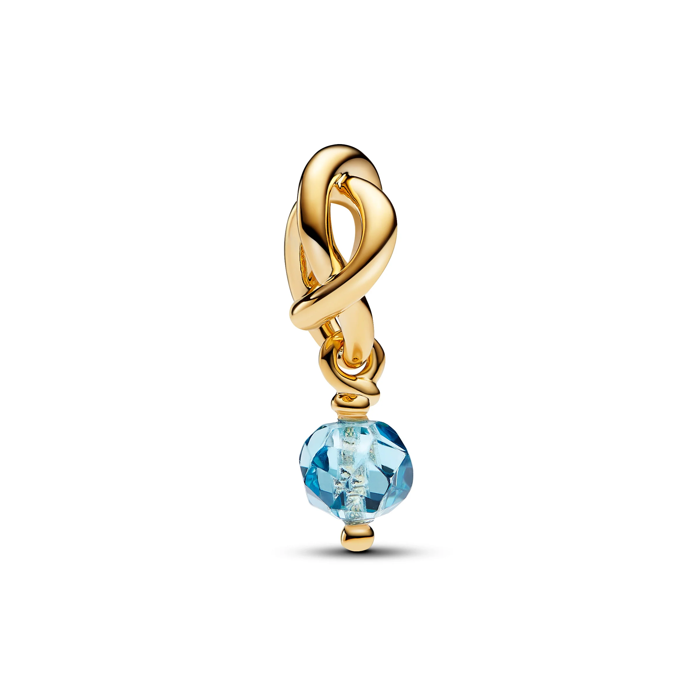 14K Gold-Plated Dangle With Sea Aqua Blue Crystal - Image 4