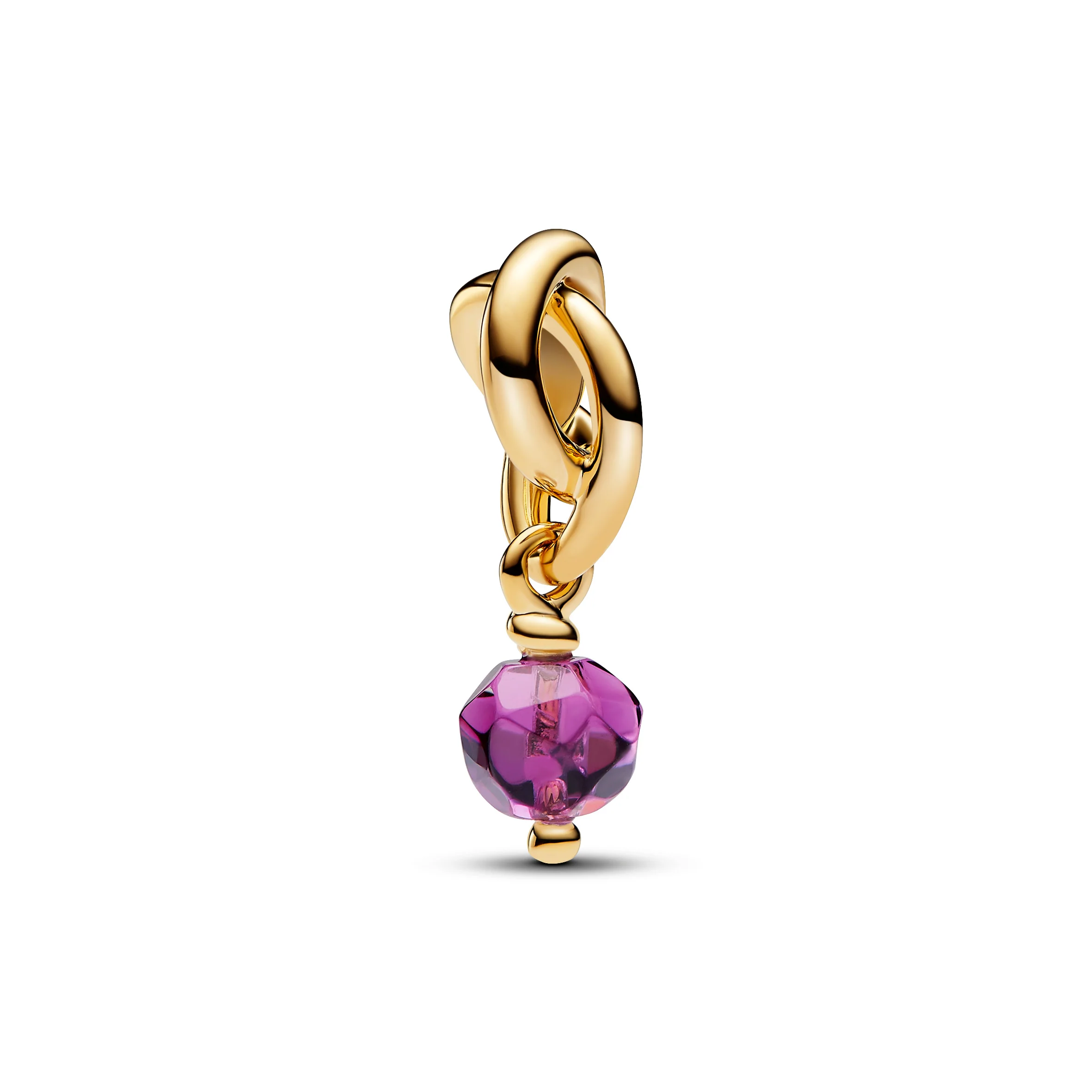 14K Gold-Plated Dangle With Sweet Grape Purple Crystal - Image 3