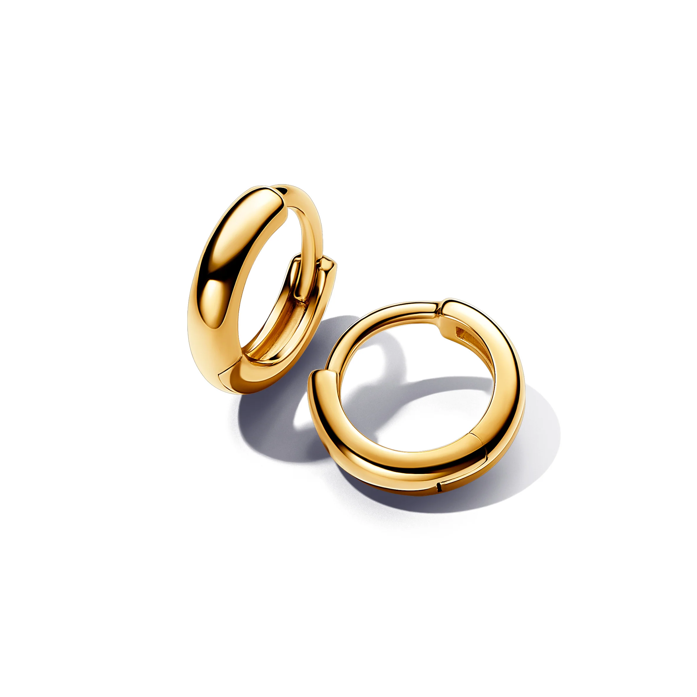 14K Gold-Plated Huggie Hoop Earrings