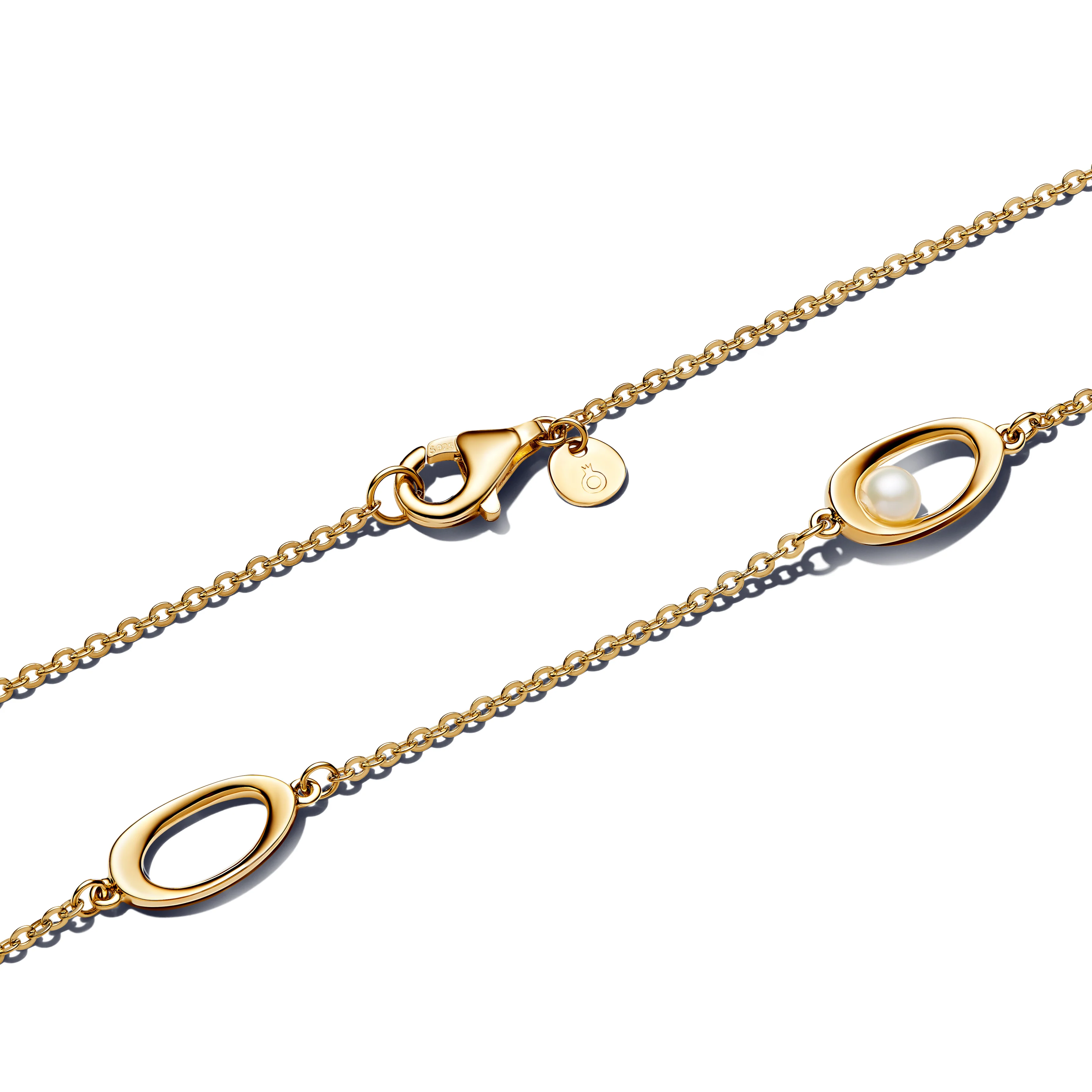 14K Gold-Plated Necklace With Treated White Freshwater Cultured Pearl - Image 3