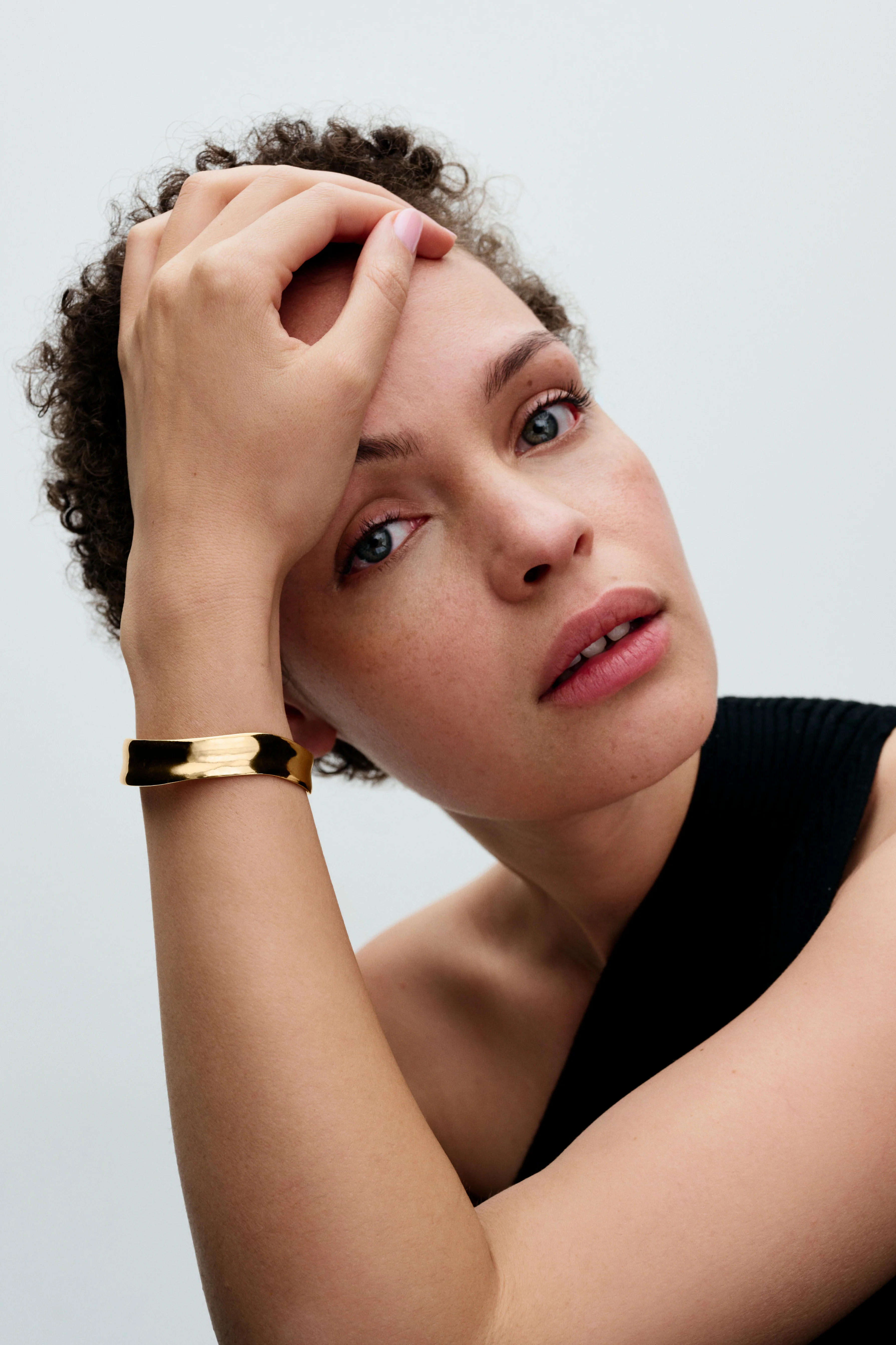 14K Gold-Plated Open Bangle - Image 3