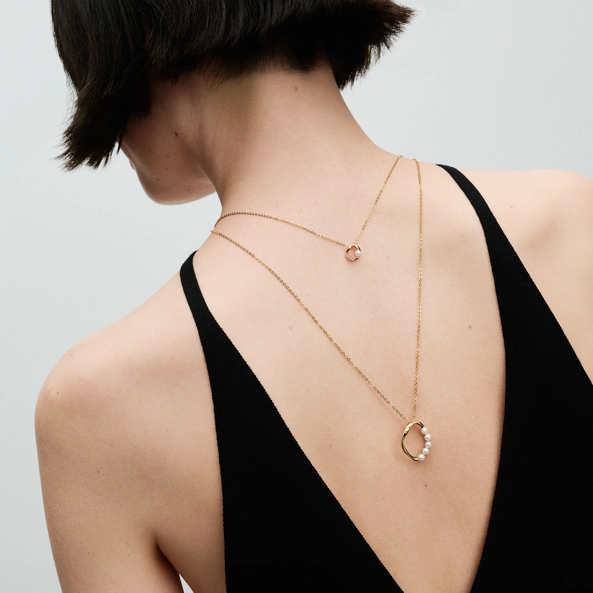 14K Gold-Plated Pendant Necklace With White Treated Freshwater Cultured Pearl - Image 3