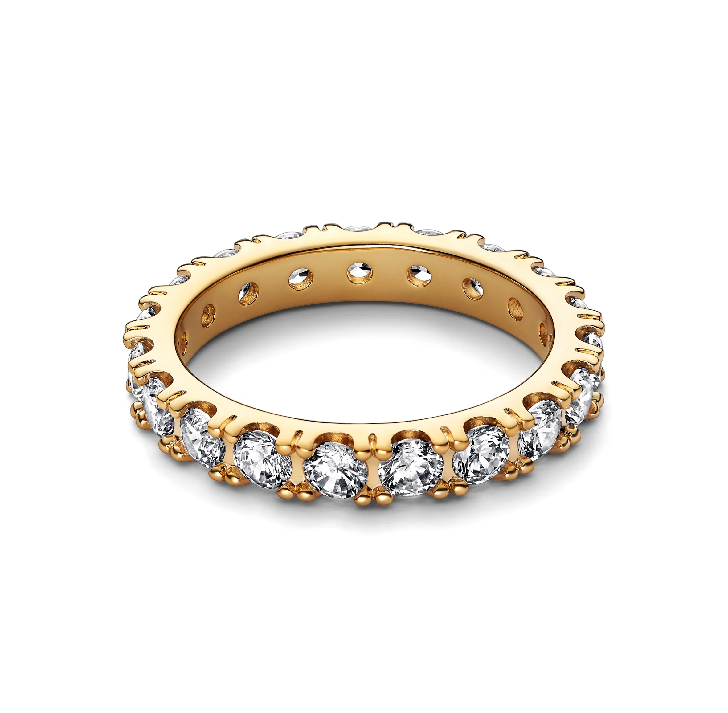 14K Gold-Plated Ring With Clear Cubic Zirconia - Image 4