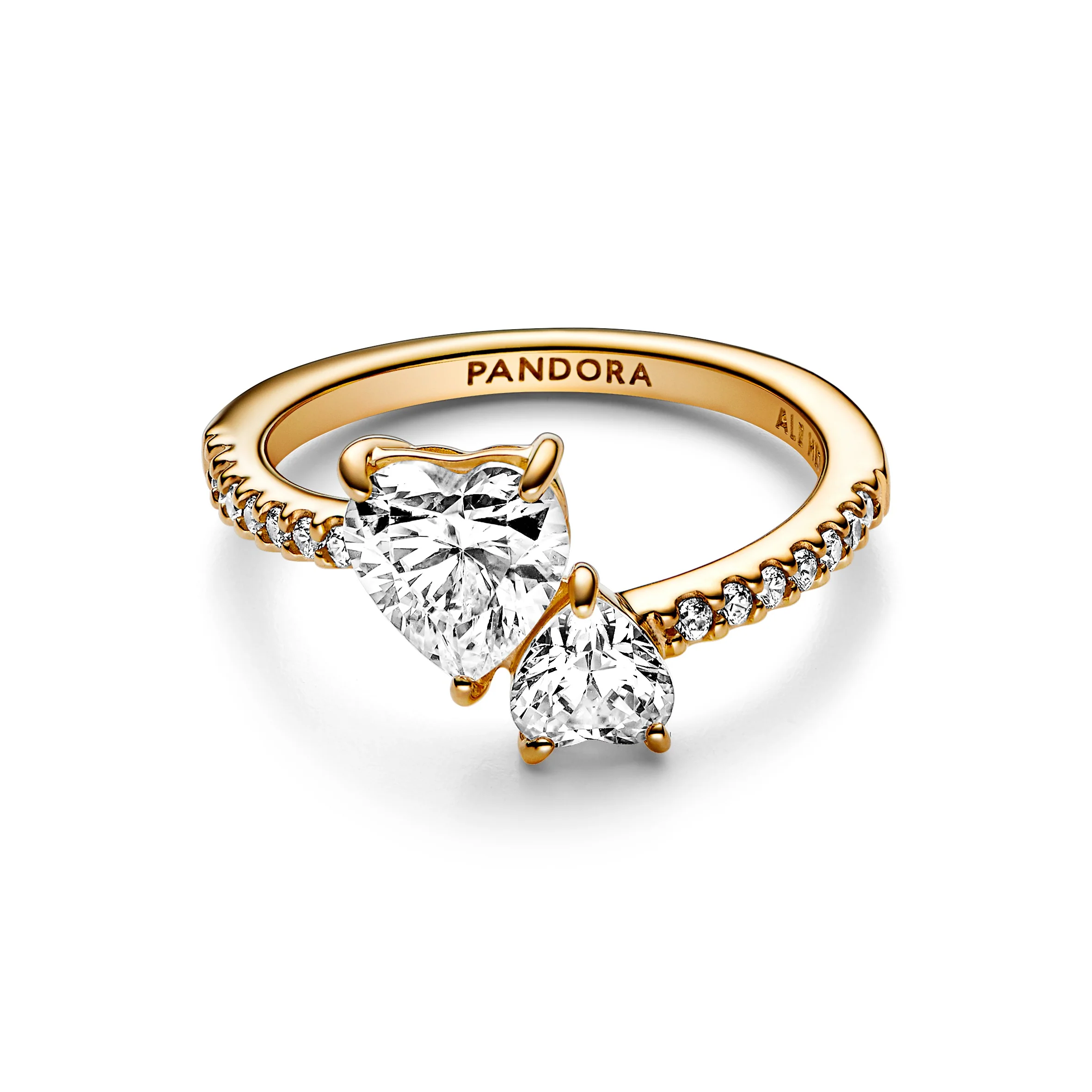 14K Gold-Plated Ring With Clear Cubic Zirconia - Image 3