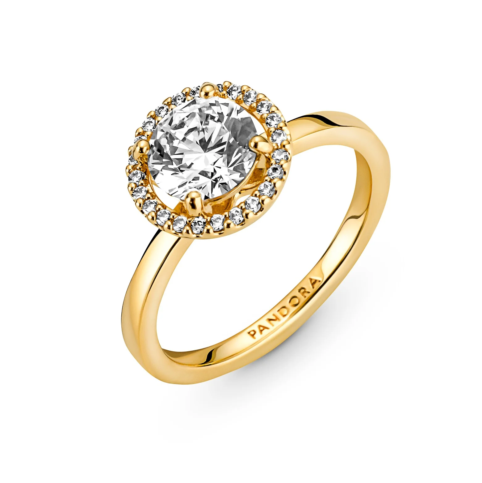 14K Gold-Plated Ring With Clear Cubic Zirconia - Image 3