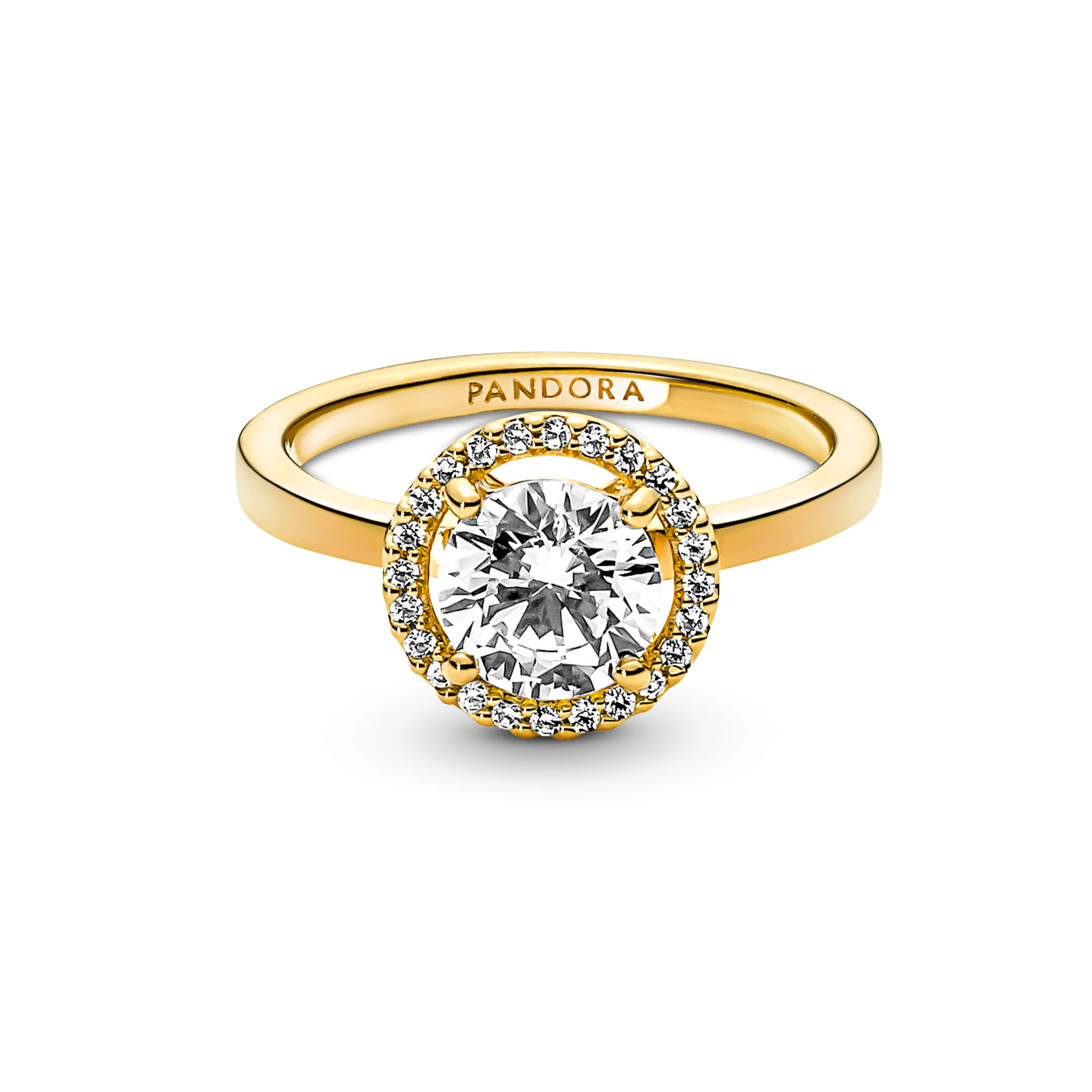 14K Gold-Plated Ring With Clear Cubic Zirconia - Image 4