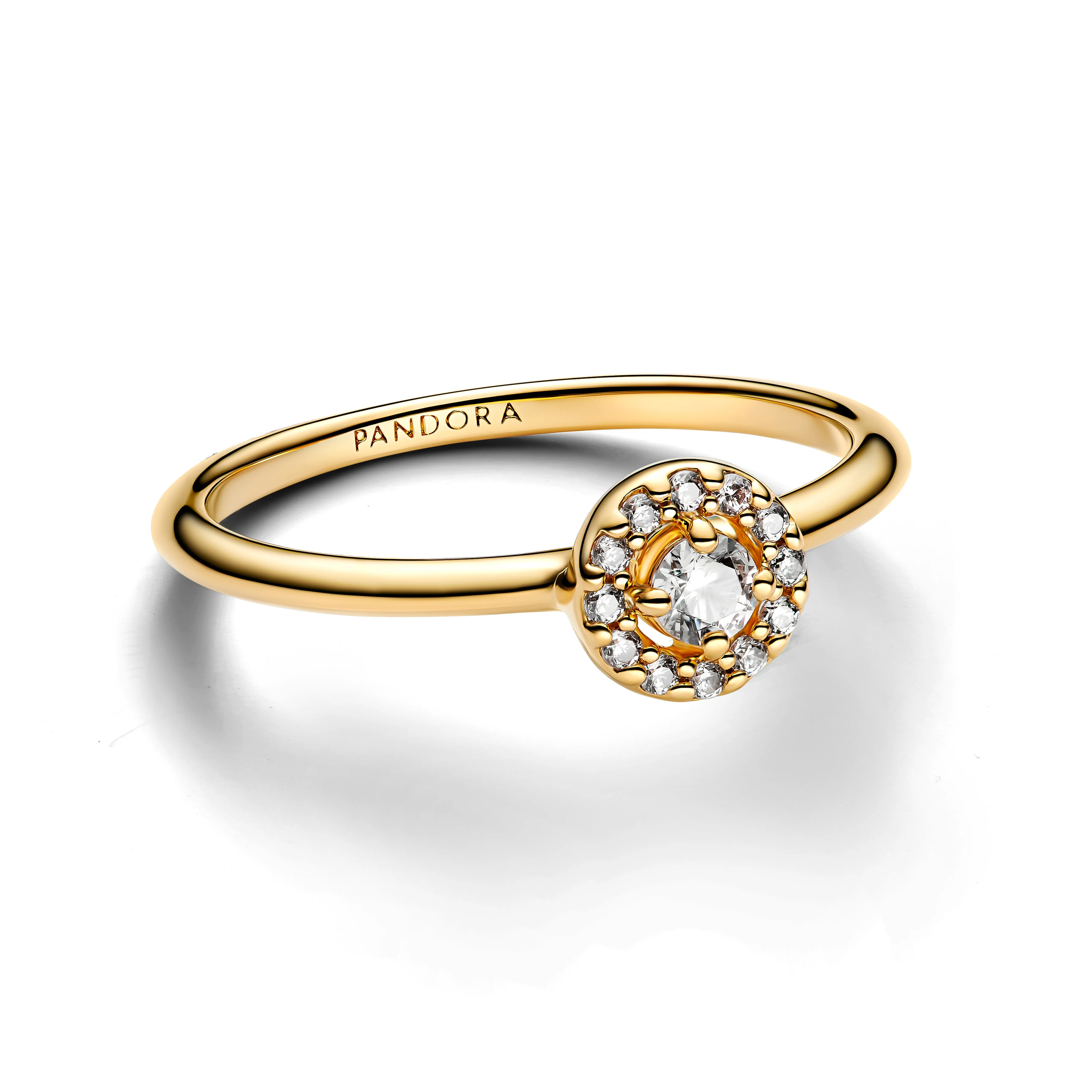14K Gold-Plated Ring With Clear Cubic Zirconia - Image 3