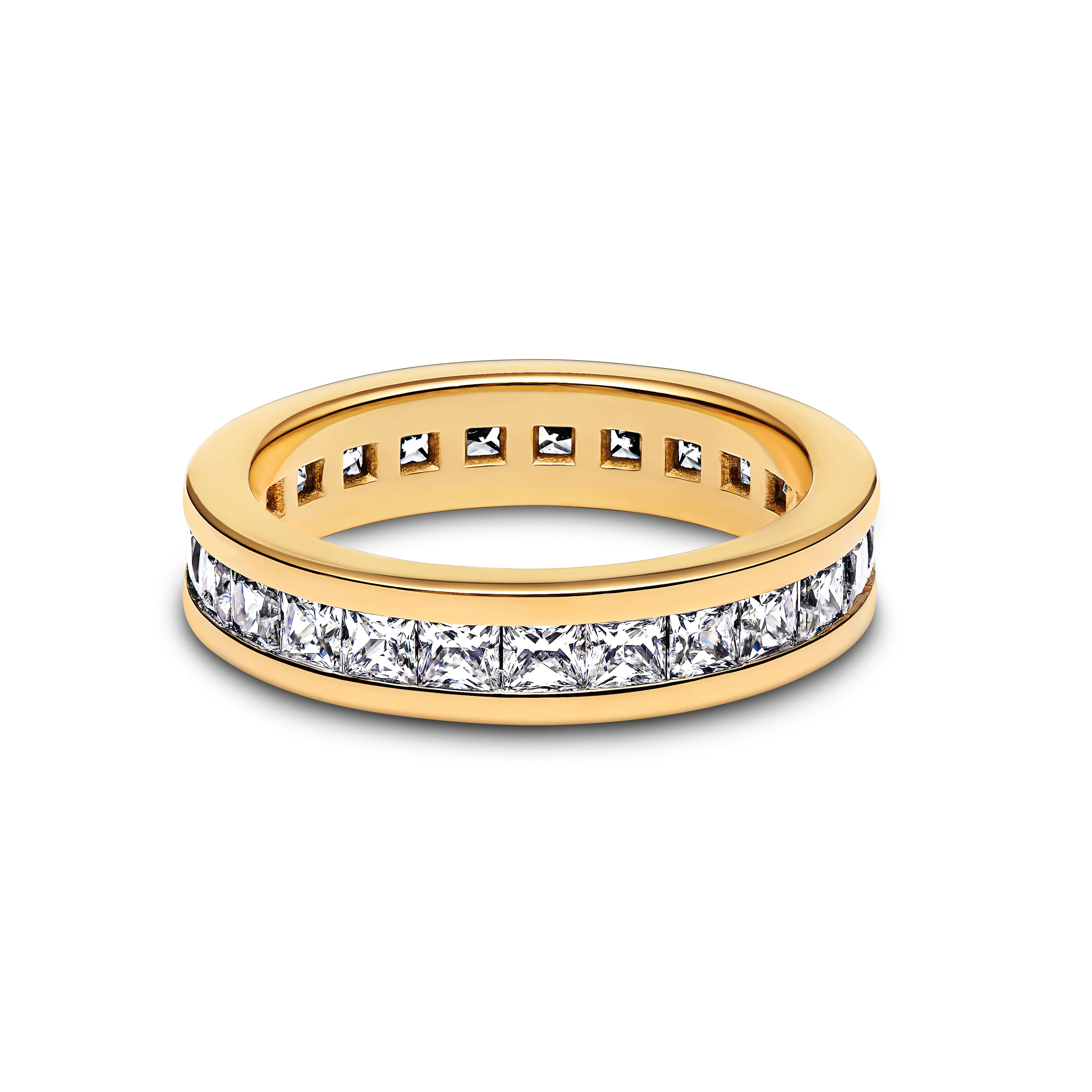14K Gold-Plated Ring With Clear Cubic Zirconia - Image 3