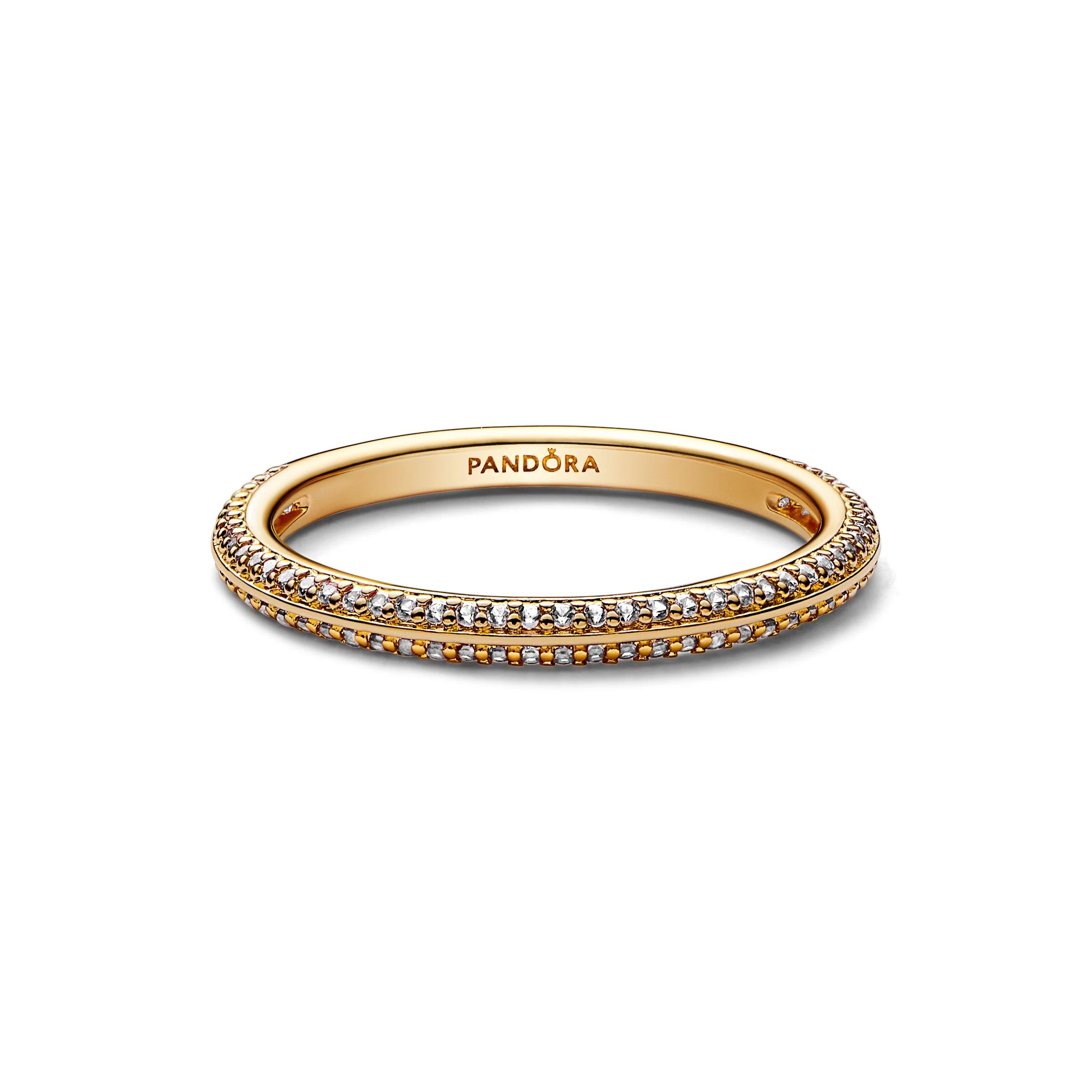 14K Gold-Plated Ring With Clear Cubic Zirconia - Image 4