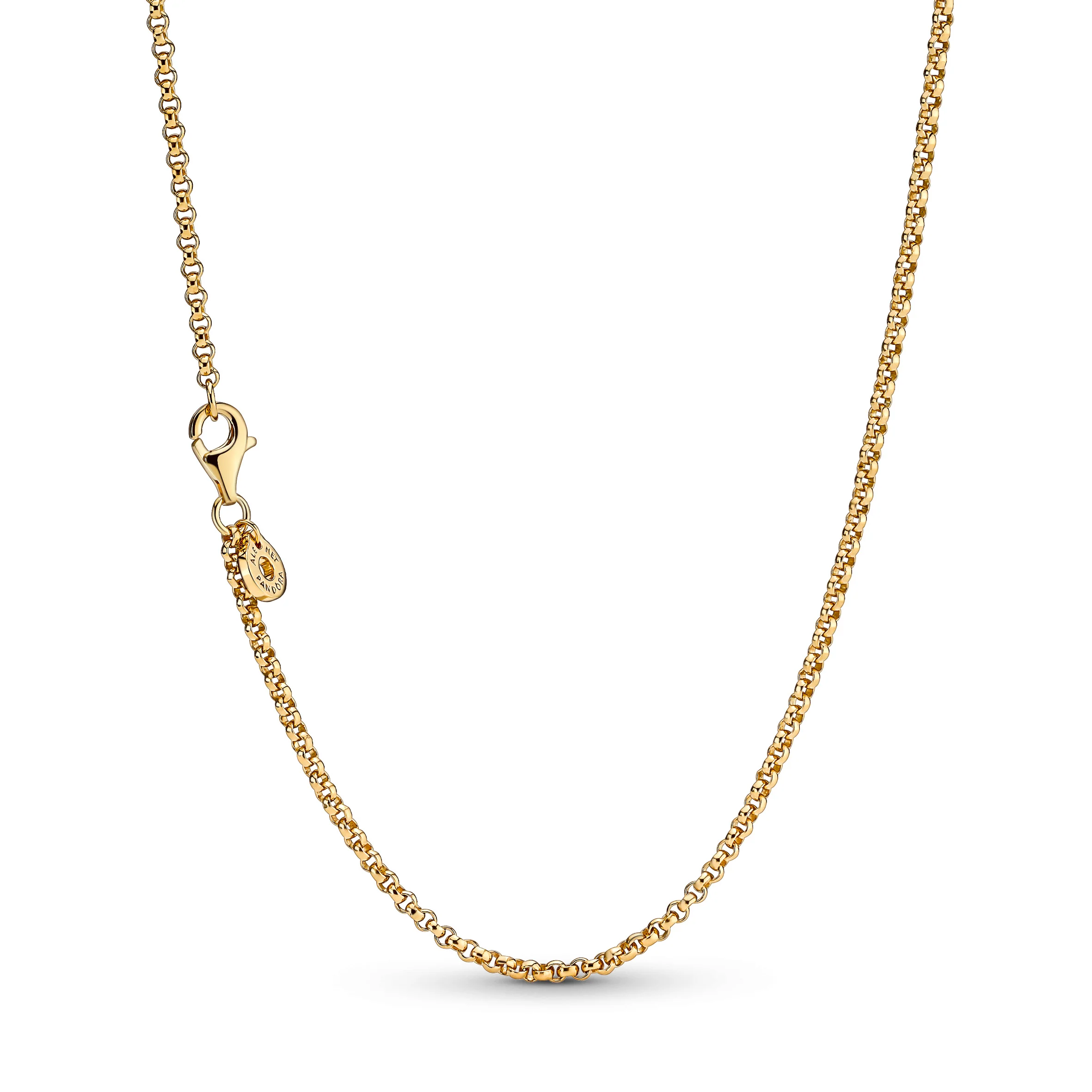 14K Gold-Plated Rolo Necklace - Image 4