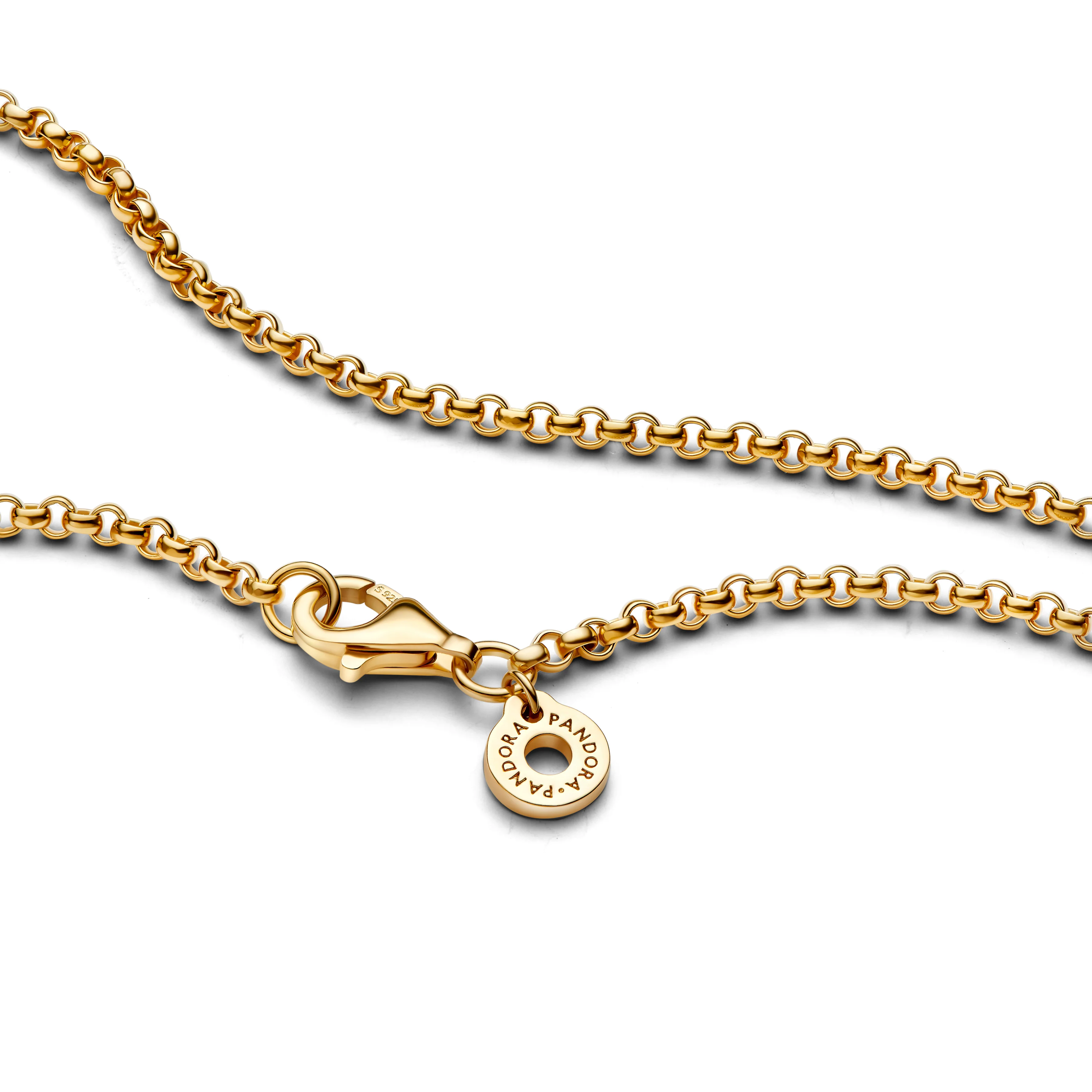 14K Gold-Plated Rolo Necklace - Image 5