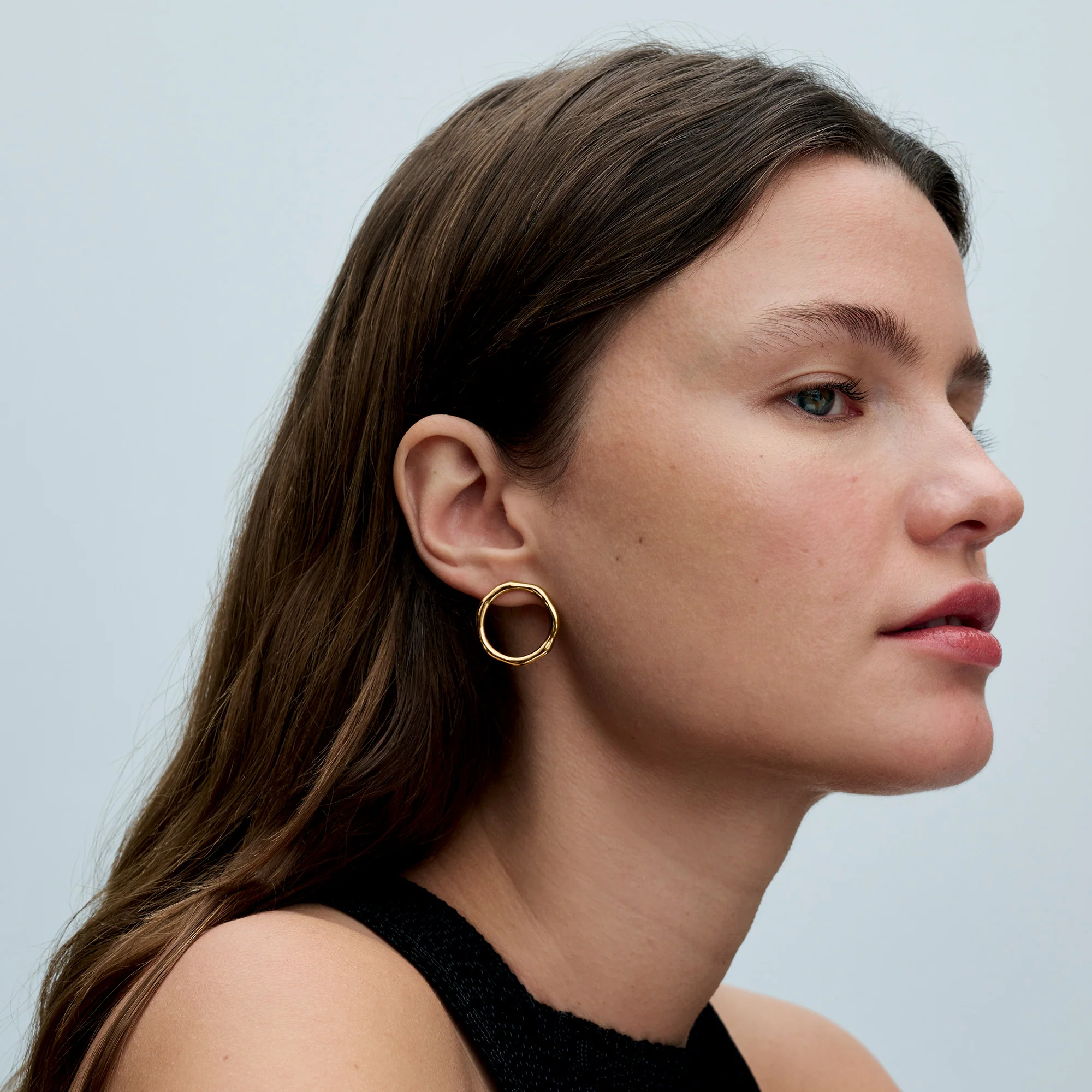 14K Gold-Plated Stud Earrings - Image 2