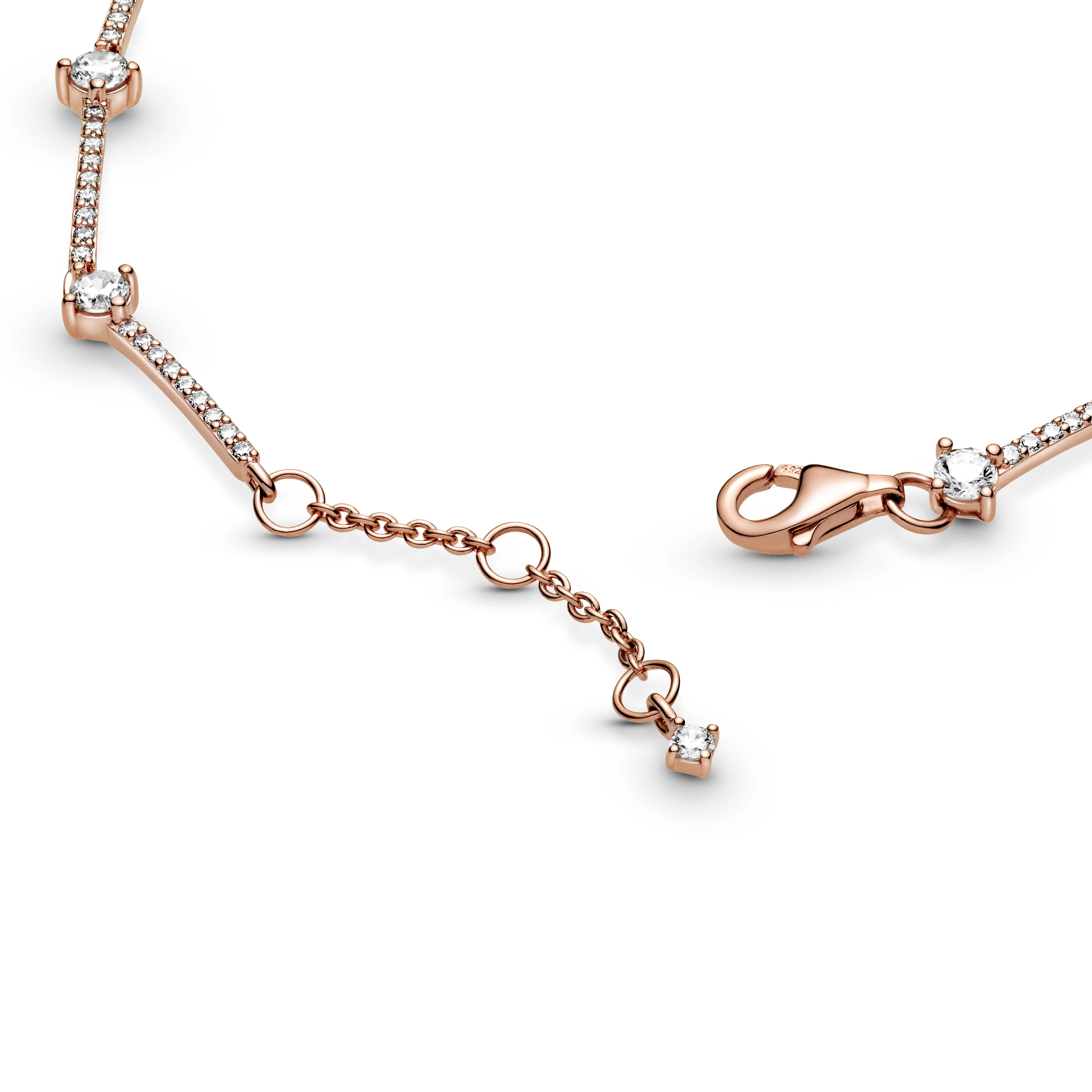 14K Rose Gold-Plated Bracelet With Clear Cubic Zirconia - Image 6