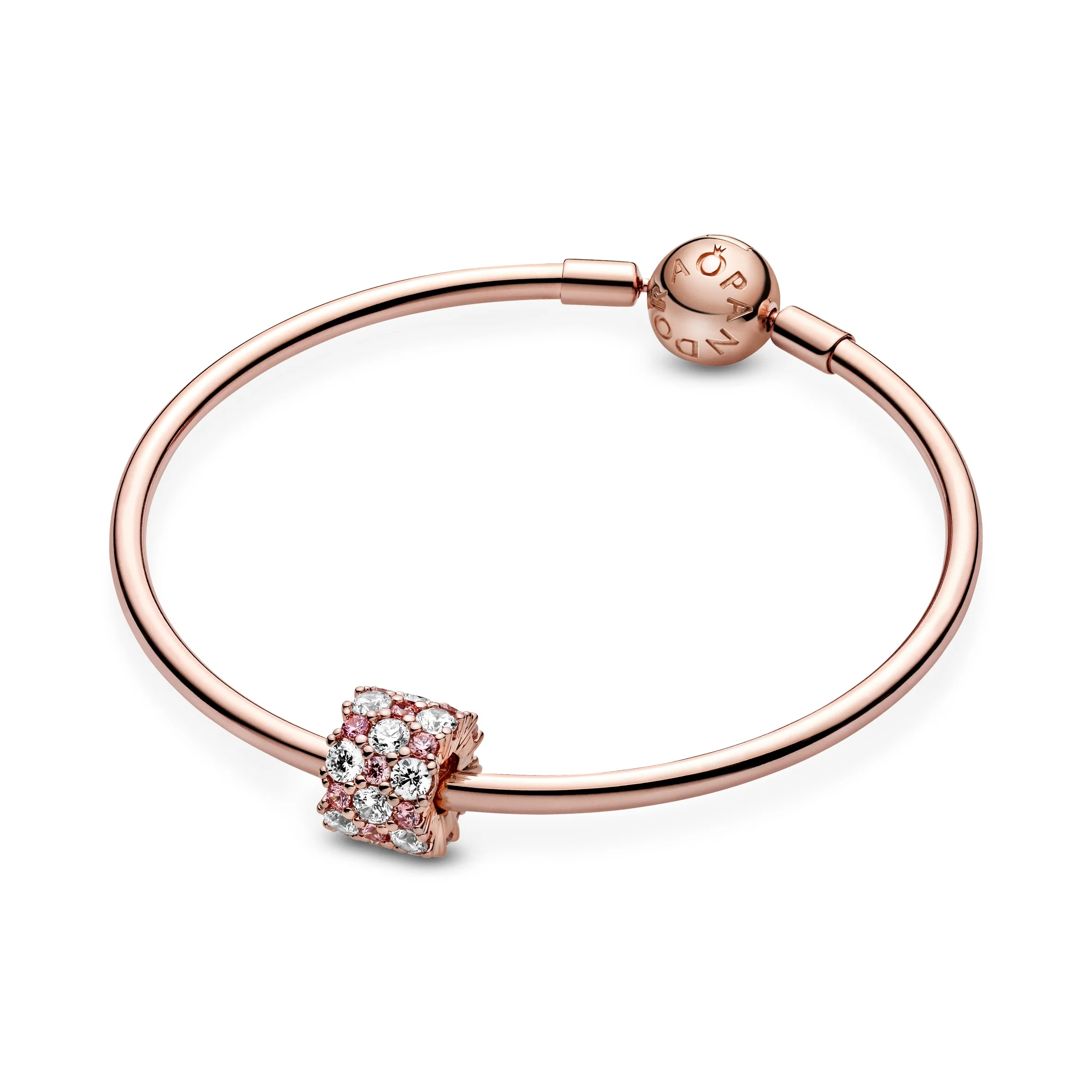 14K Rose Gold-Plated Charm With Clear And Fancy Fairy Tale Pink Cubic Zirconia - Image 4