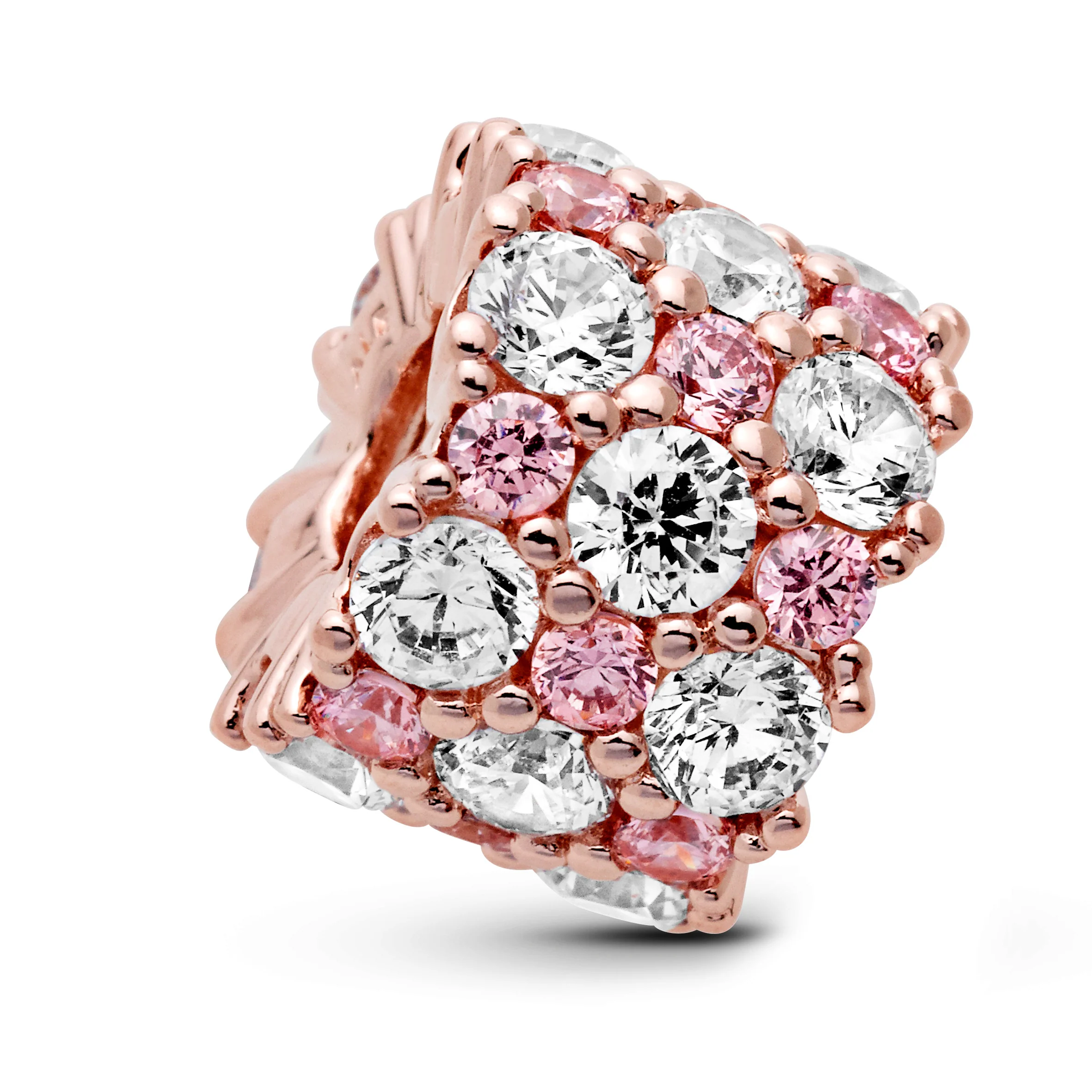 14K Rose Gold-Plated Charm With Clear And Fancy Fairy Tale Pink Cubic Zirconia - Image 5