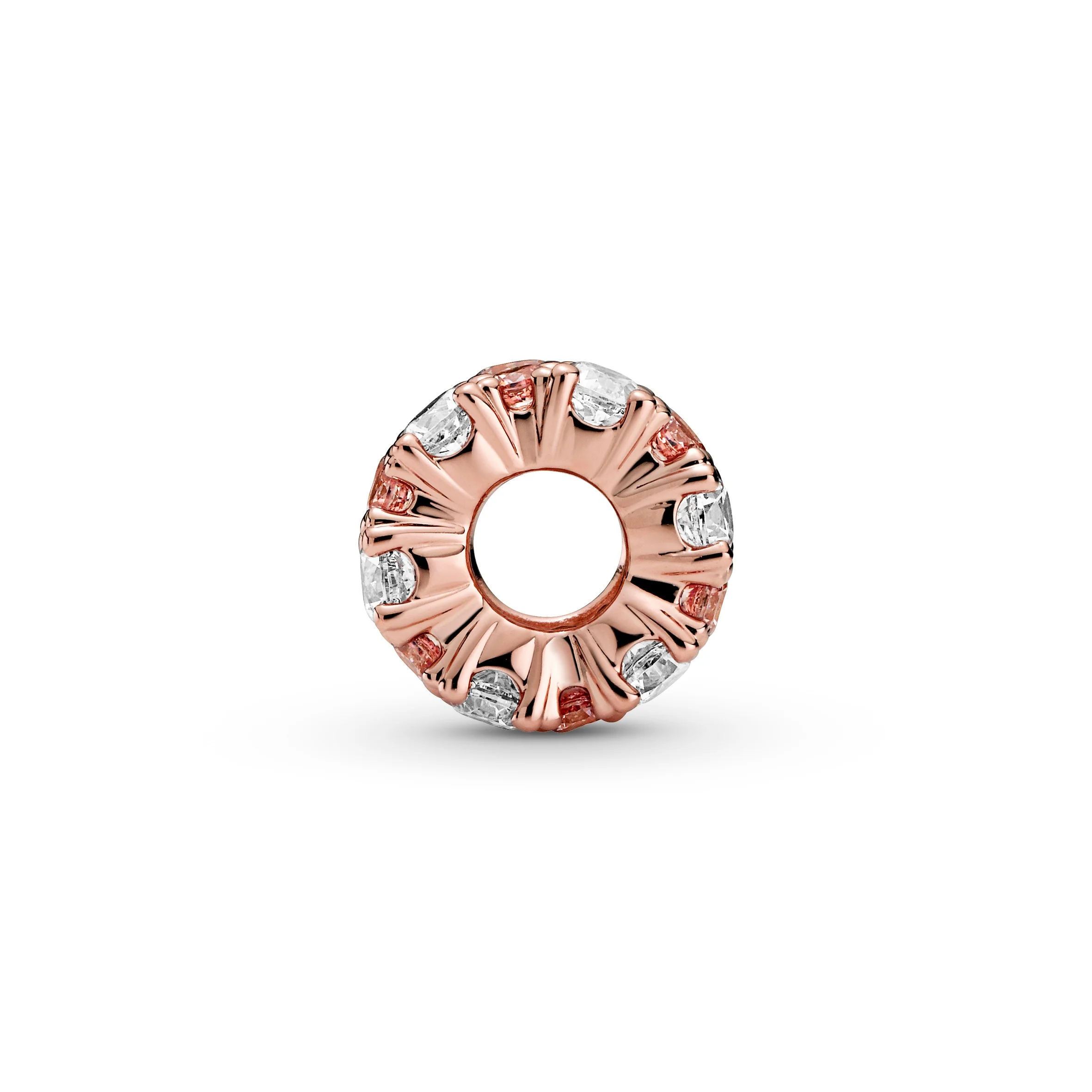 14K Rose Gold-Plated Charm With Clear And Fancy Fairy Tale Pink Cubic Zirconia - Image 6