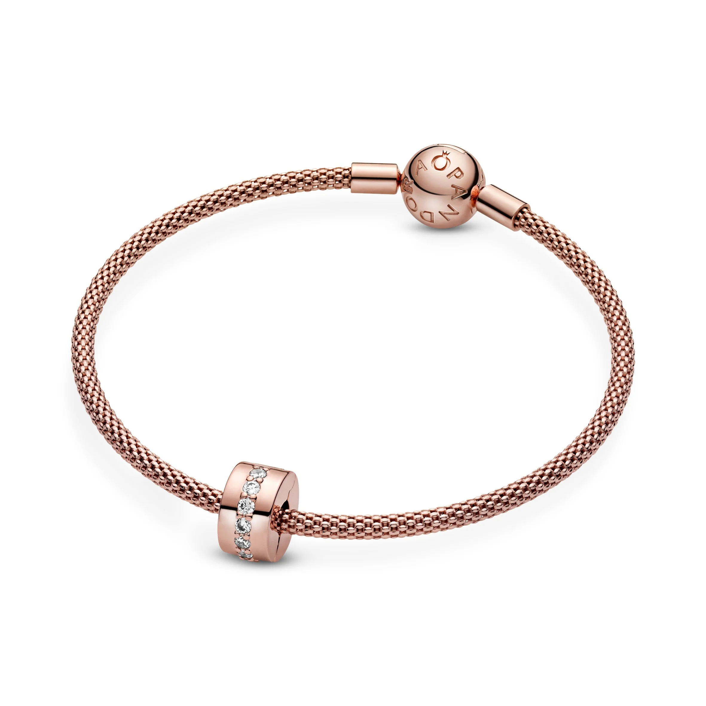 14K Rose Gold-Plated Clip With Clear Cubic Zirconia - Image 3