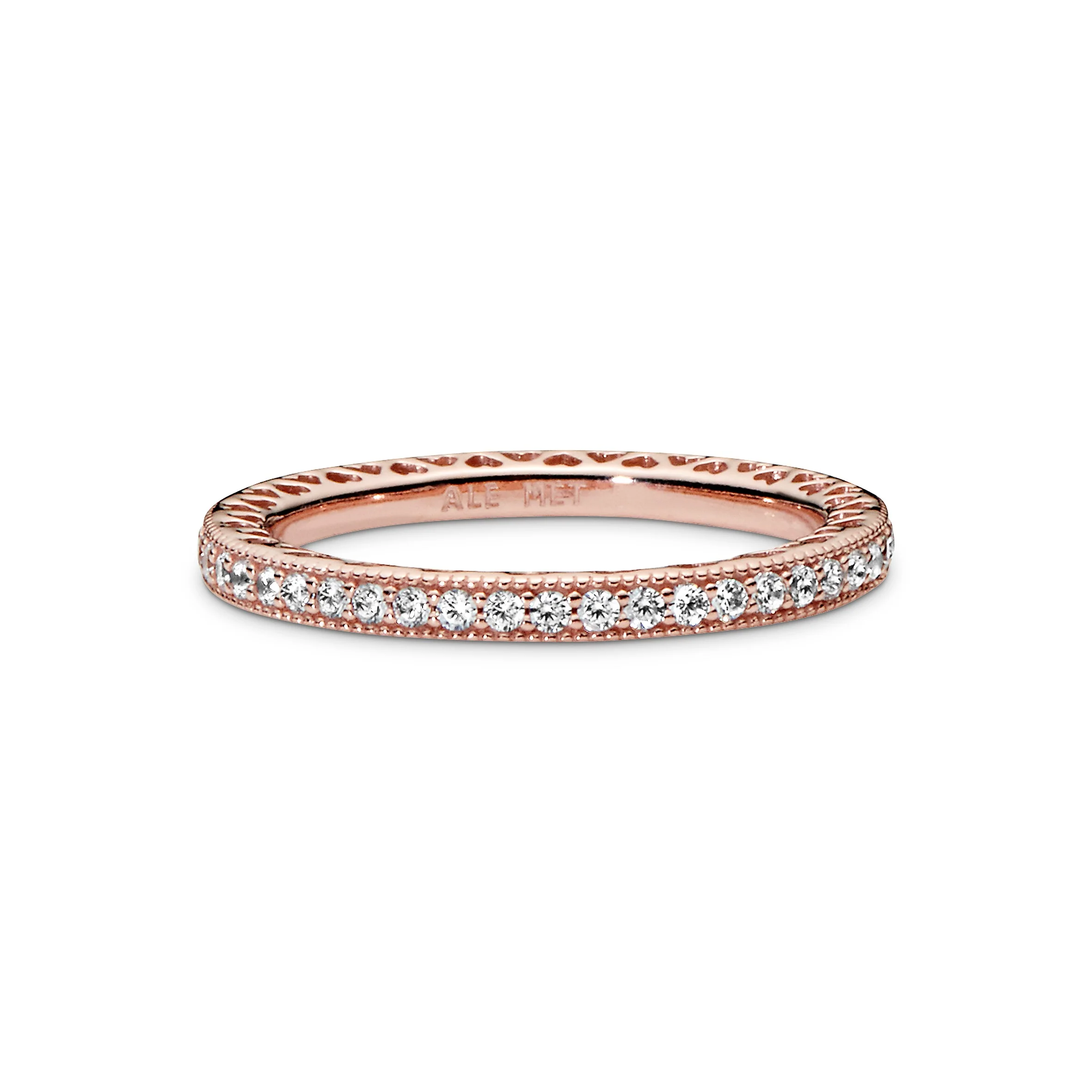 14K Rose Gold-Plated Ring With Clear Cubic Zirconia - Image 3