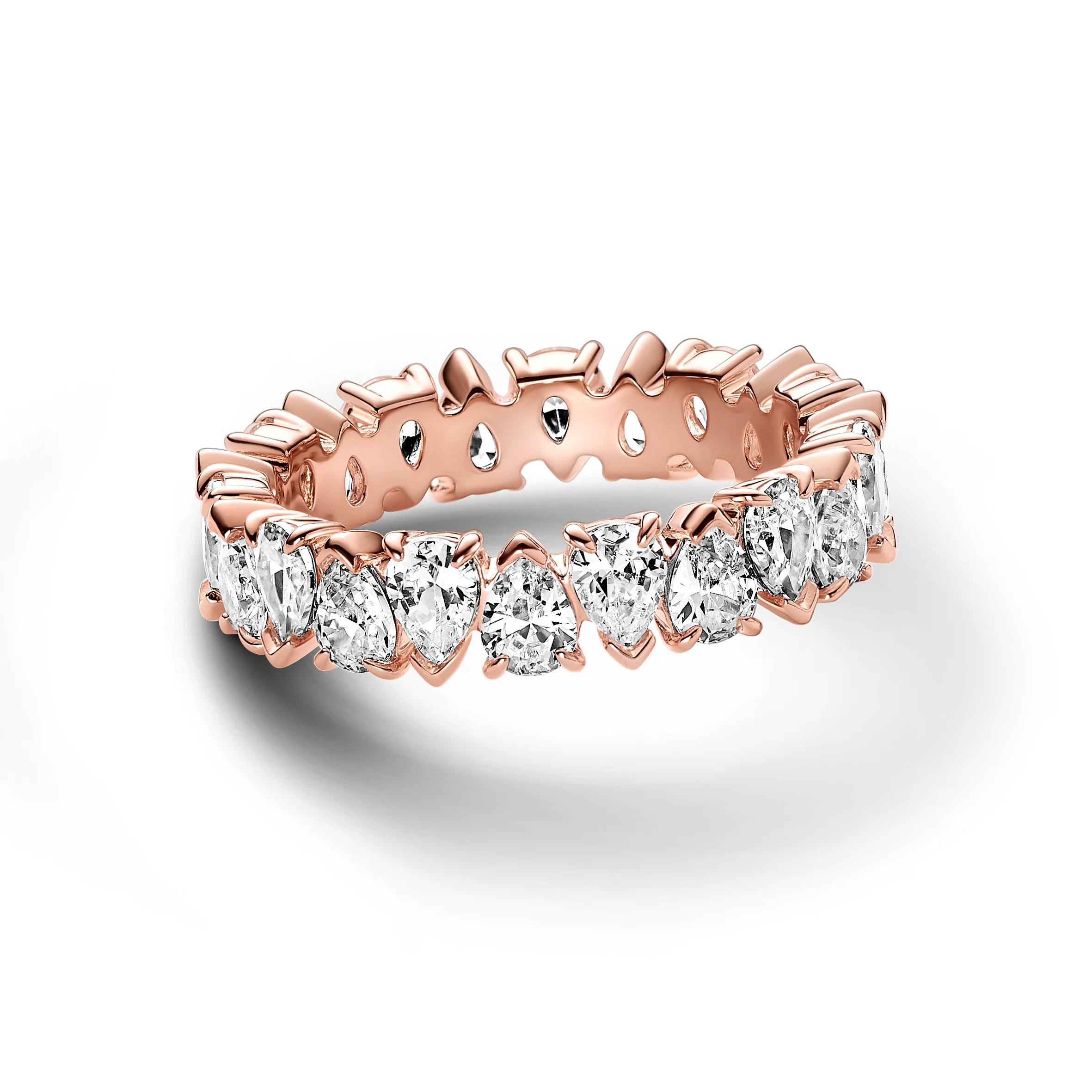 14K Rose Gold-Plated Ring With Clear Cubic Zirconia - Image 3