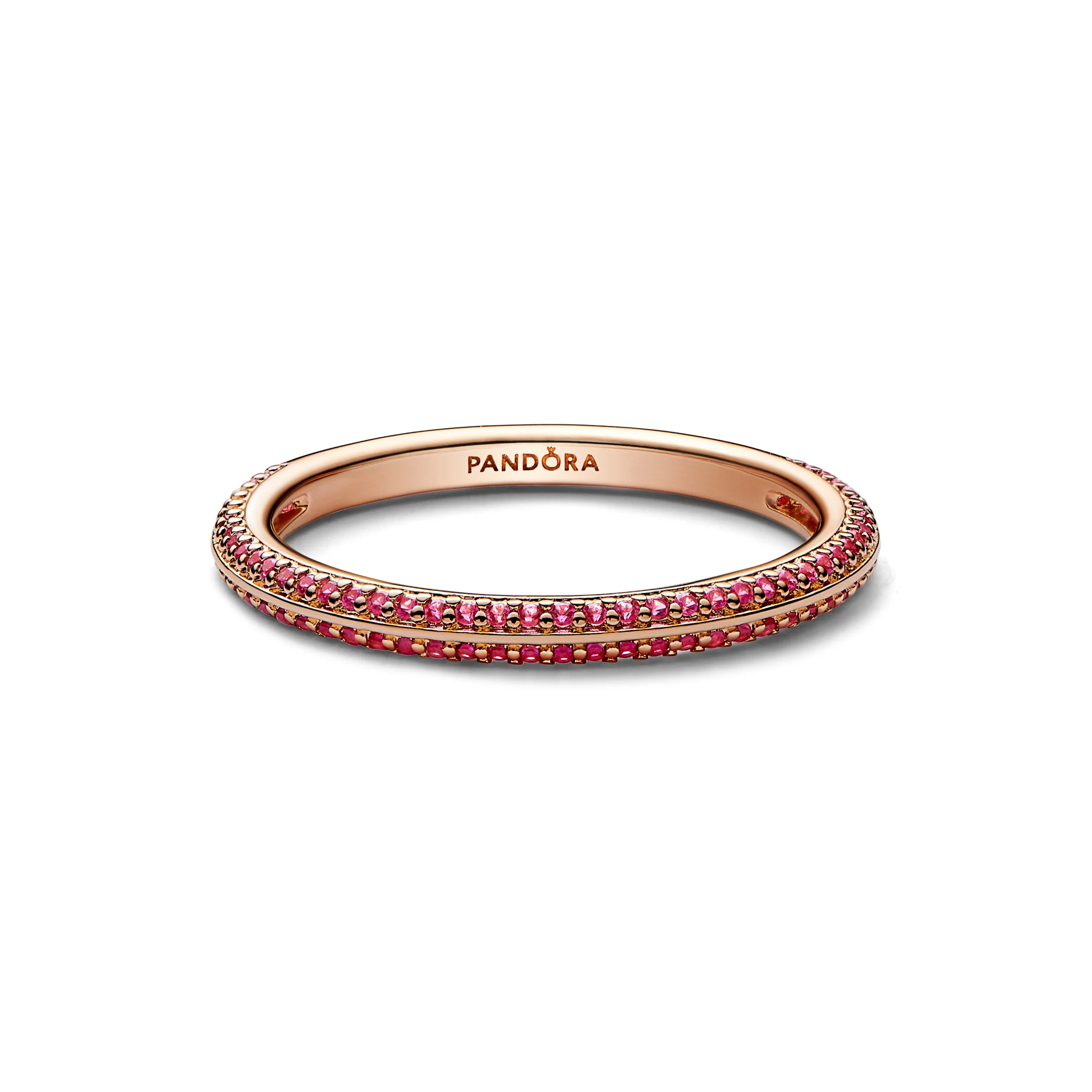 14K Rose Gold-Plated Ring With Synthetic Ruby - Image 4