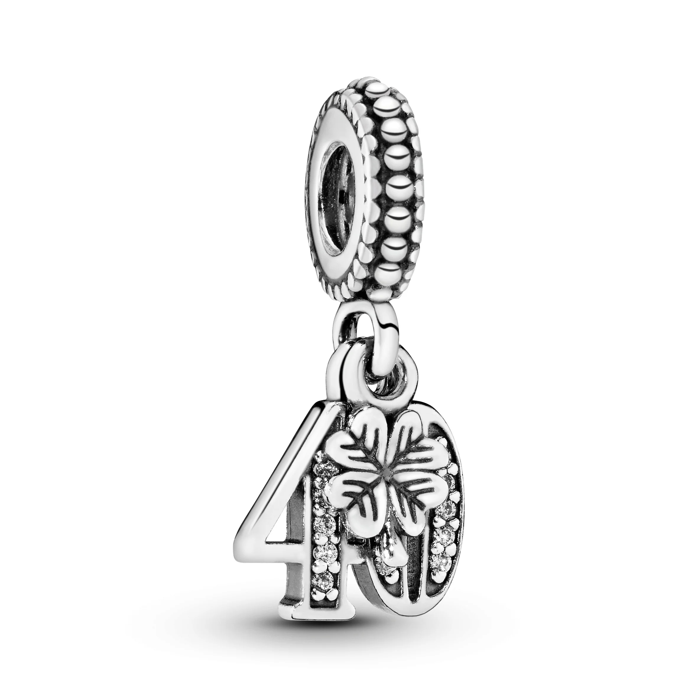 40 Silver Dangle With Cubic Zirconia