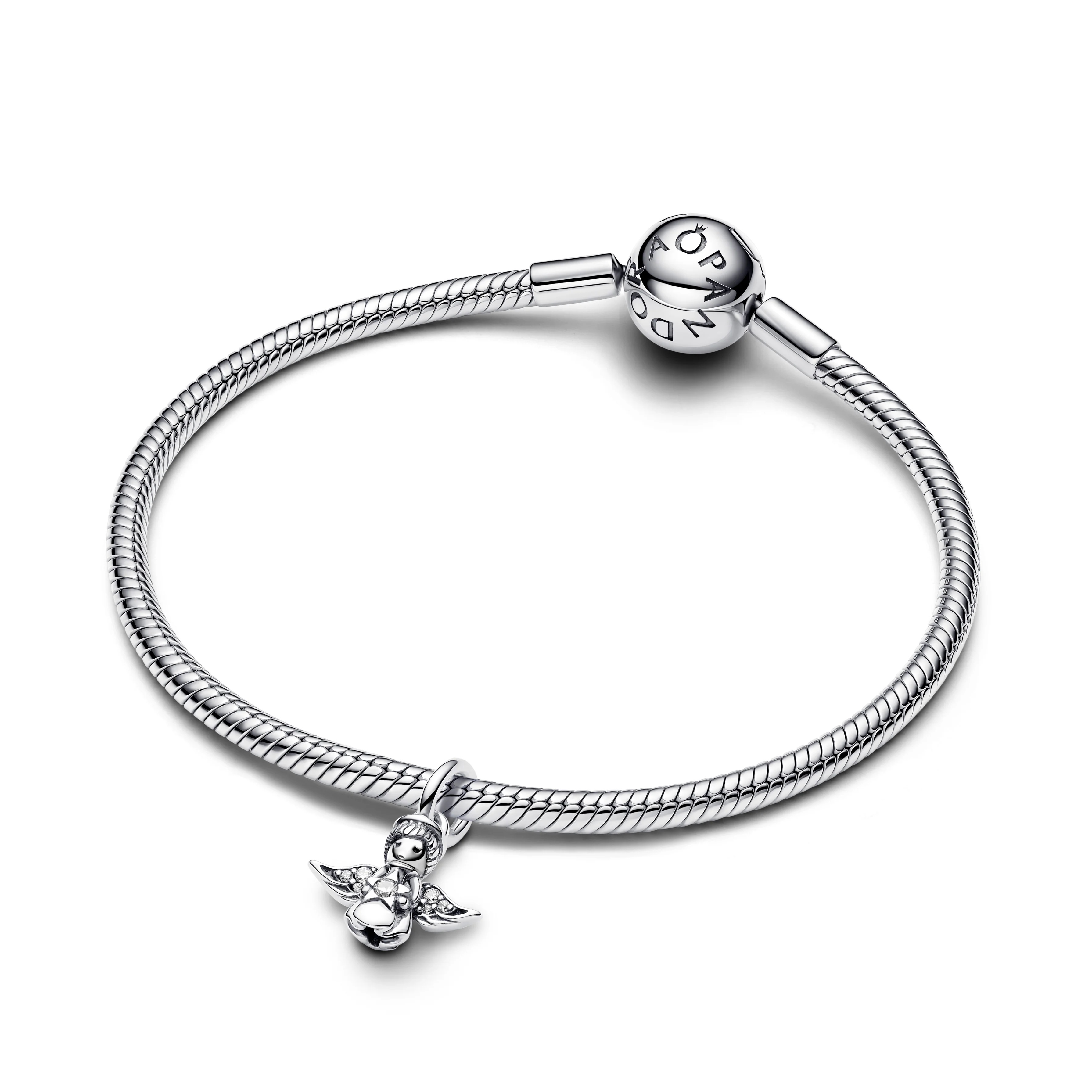 Angel Sterling Silver Dangle With Clear Cubic Zirconia - Image 4