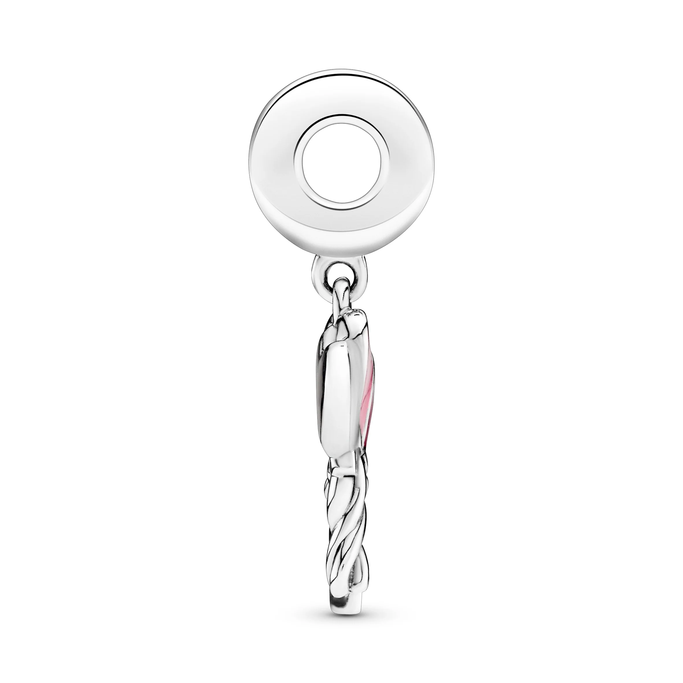 Balloons Silver Dangle With Clear Cubic Zirconia, Shimmering Silver, Pink And Red Enamel - Image 5