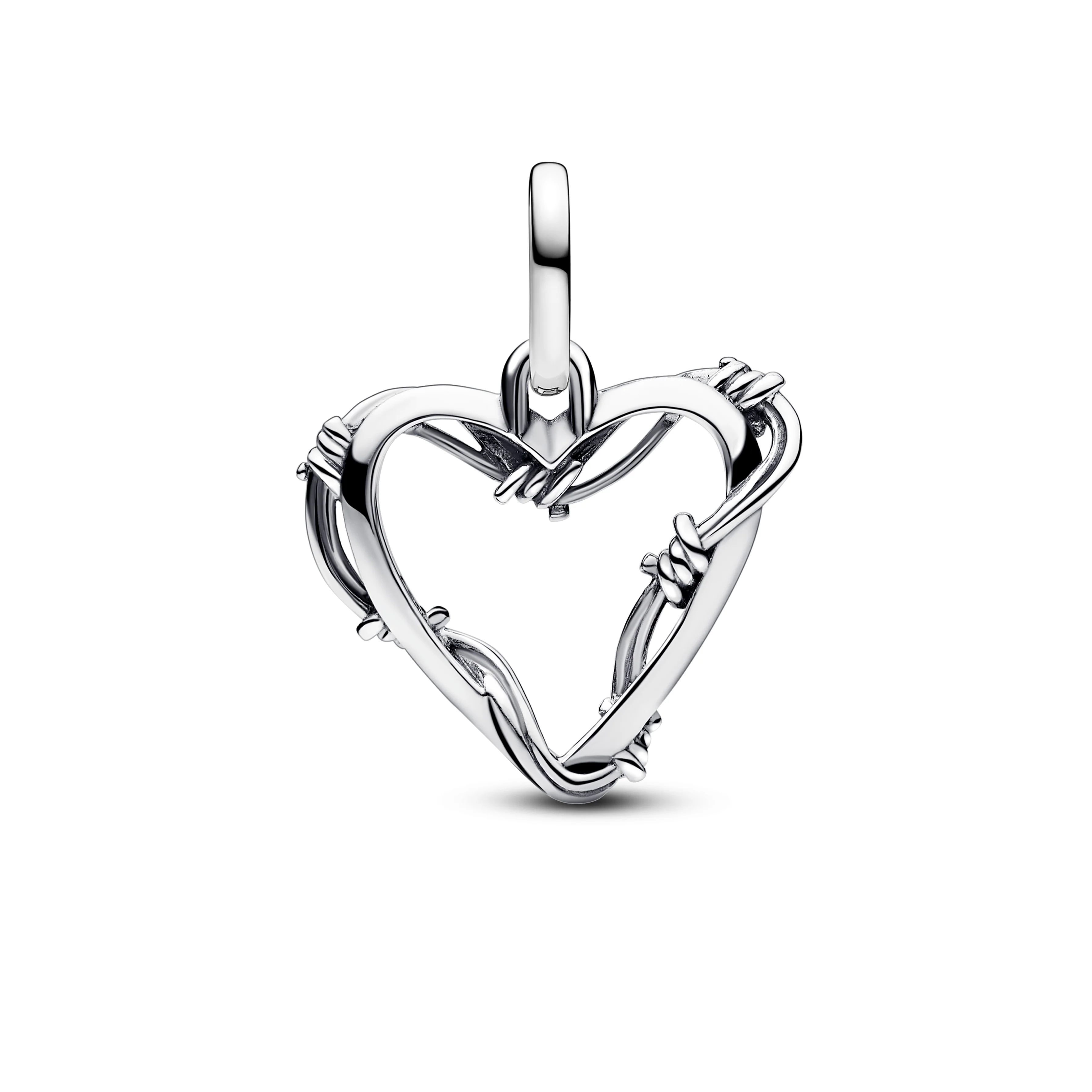Barbed Wire Heart Sterling Silver Medallion - Image 2