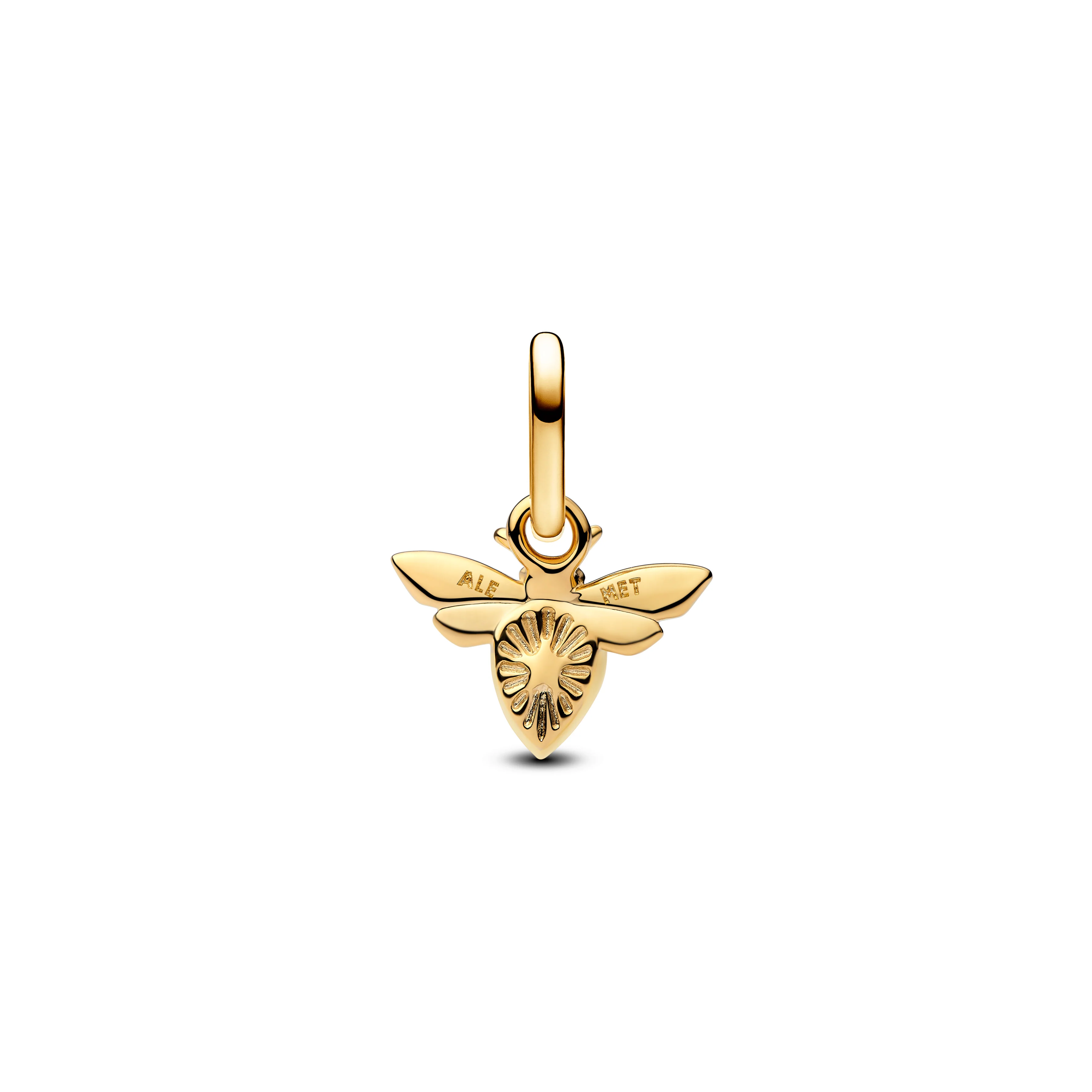 Bee 14K Gold-Plated Mini Dangle With White Bioresin Man-Made Mother Of Pearl - Image 4