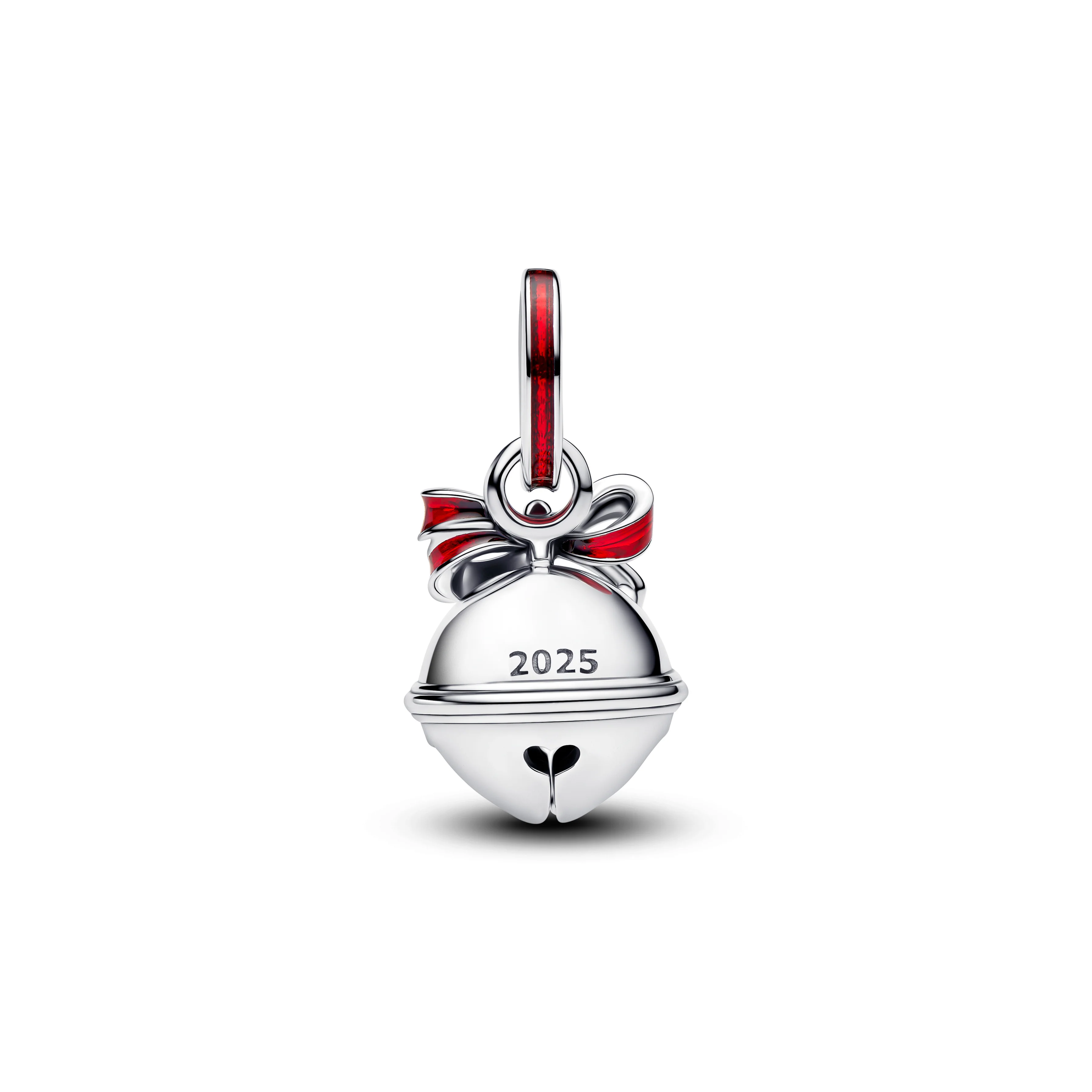 Bell Sterling Silver Dangle With Red Enamel - Image 3