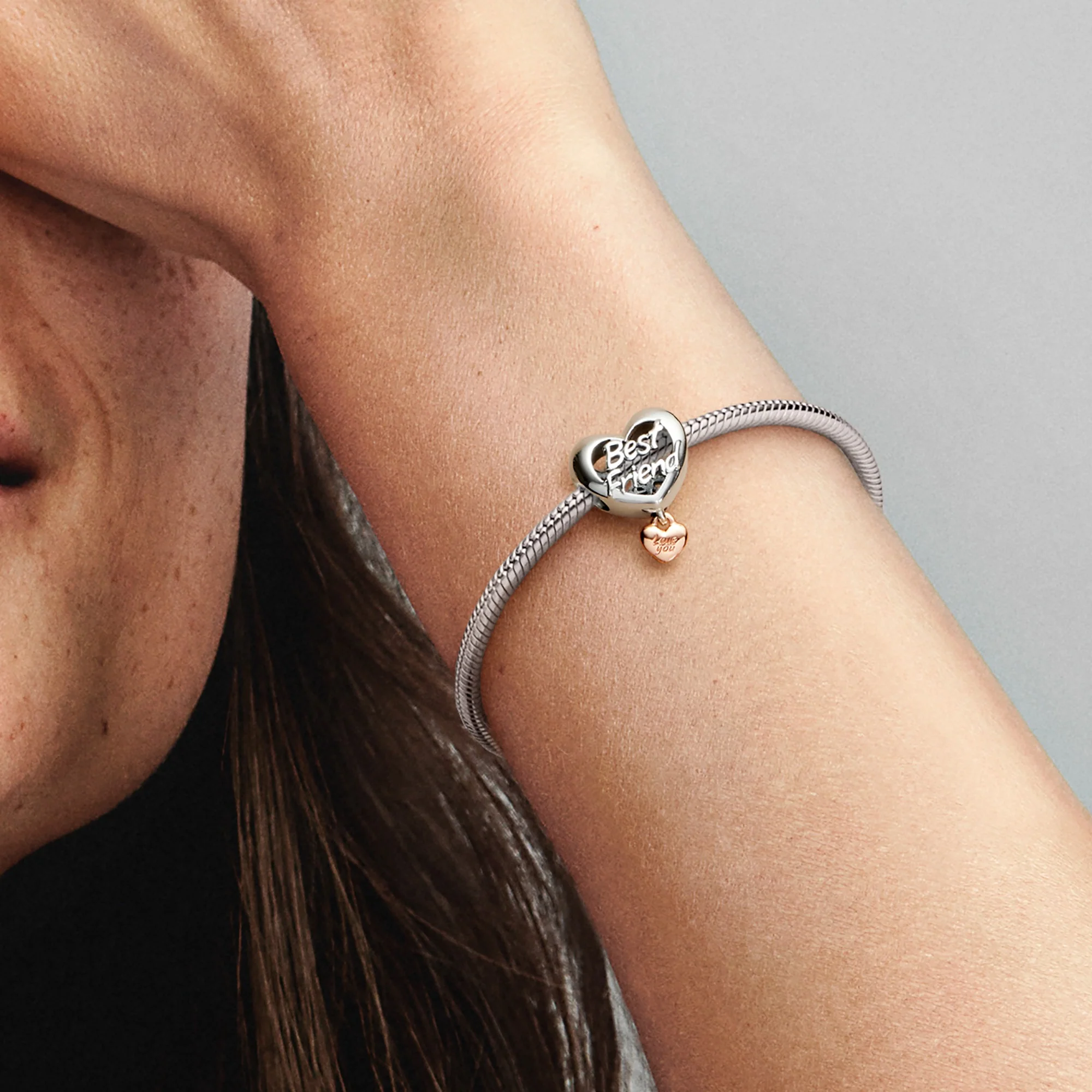 Best Friend Sterling Silver And 14K Rose Gold-Plated Charm - Image 2