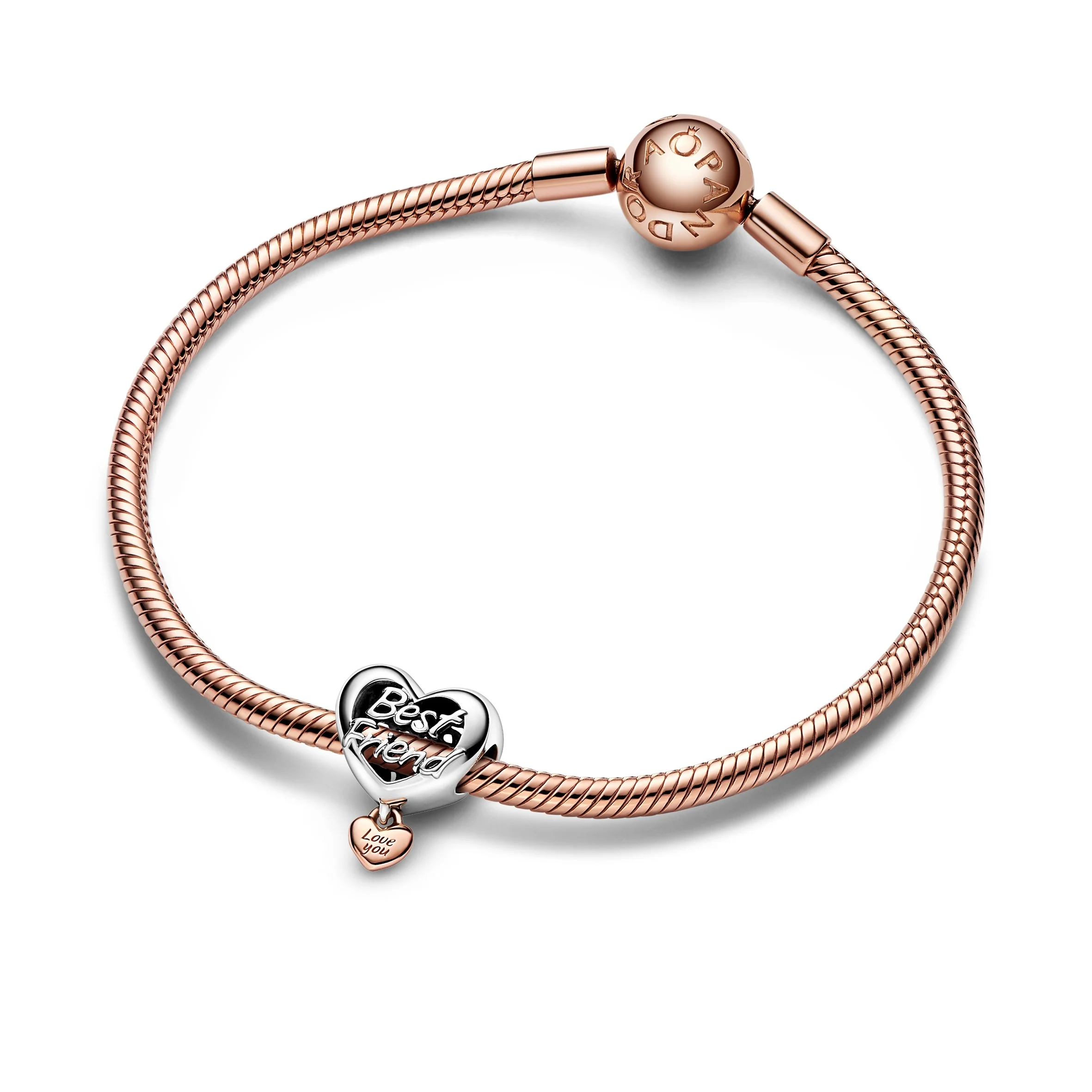 Best Friend Sterling Silver And 14K Rose Gold-Plated Charm - Image 3