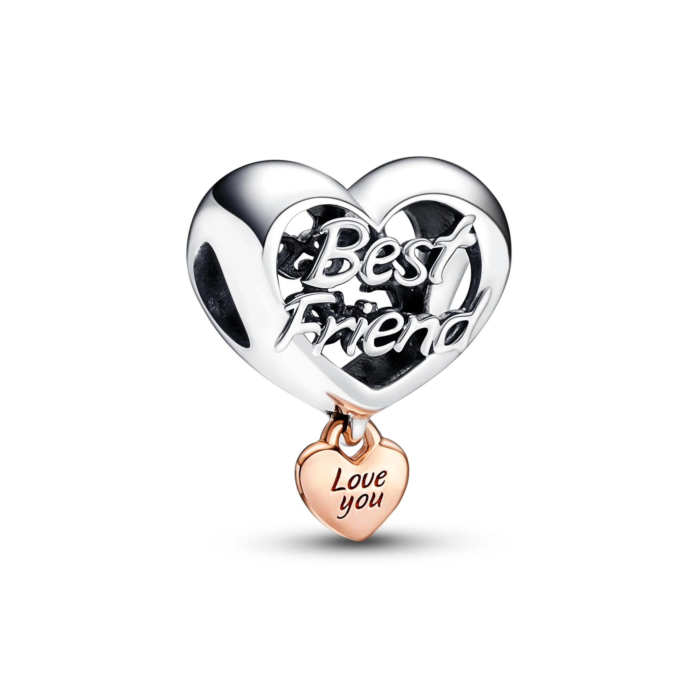 Best Friend Sterling Silver And 14K Rose Gold-Plated Charm - Image 4