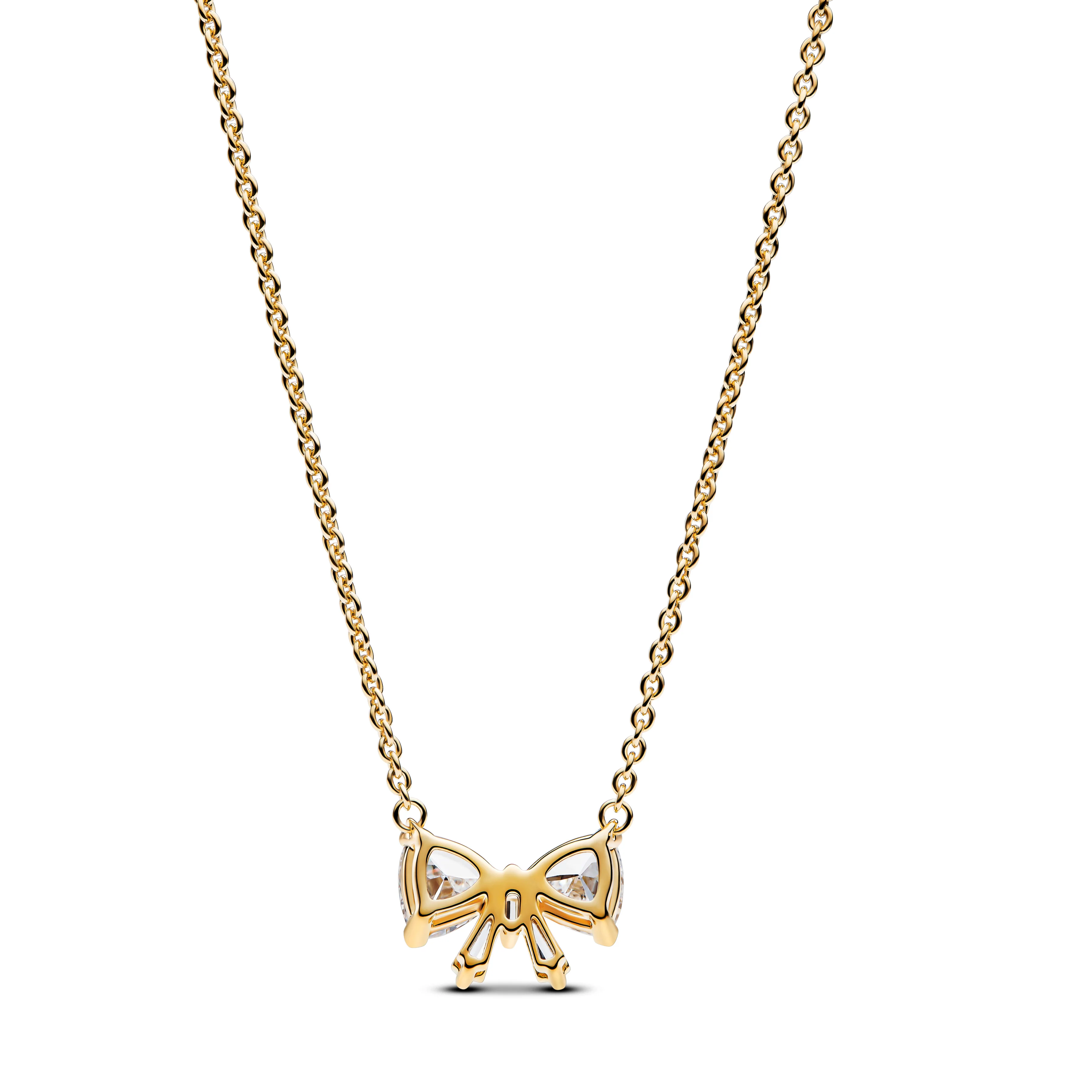 Bow 14K Gold-Plated Collier With Clear Cubic Zirconia - Image 4