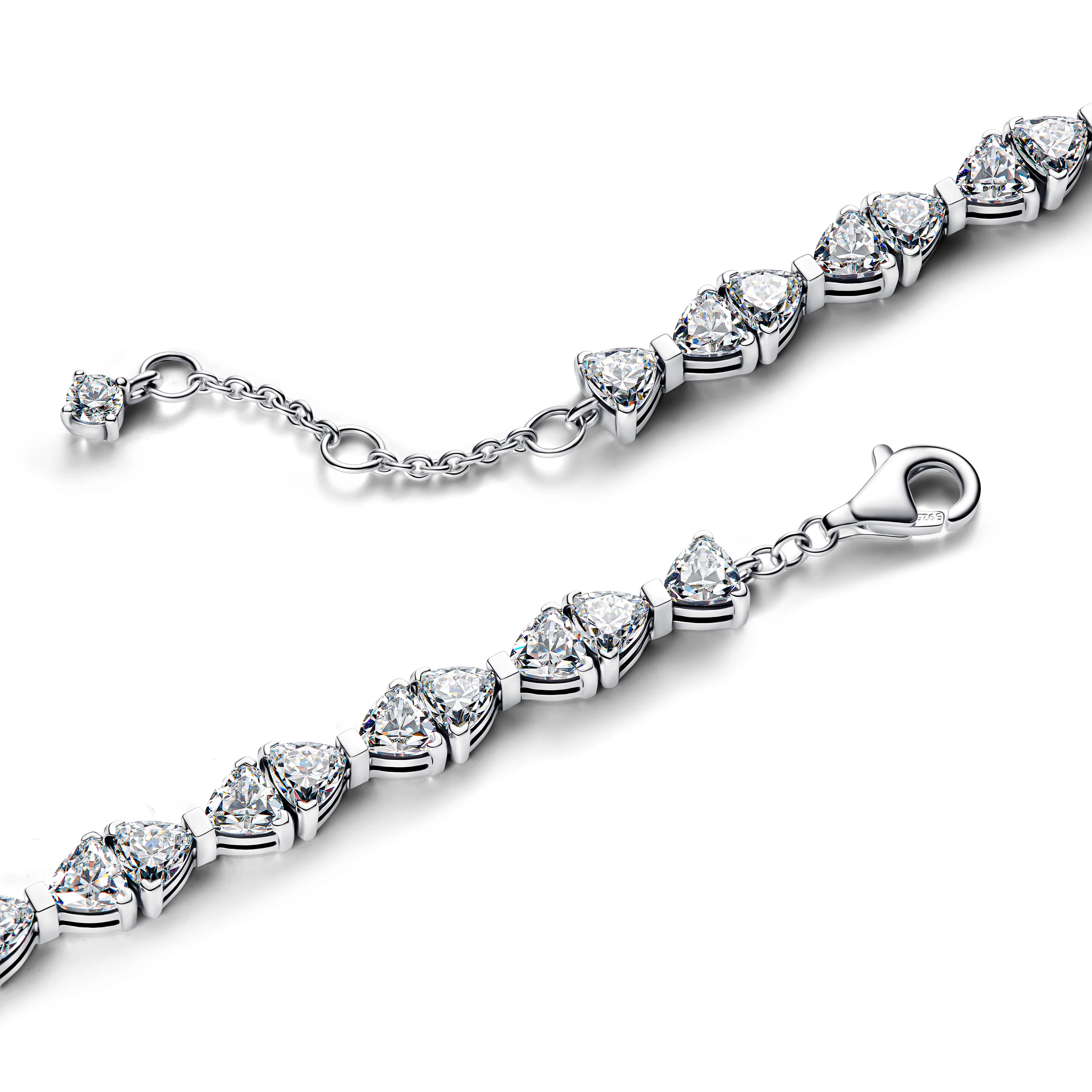 Bow Sterling Silver Bracelet With Clear Cubic Zirconia - Image 3