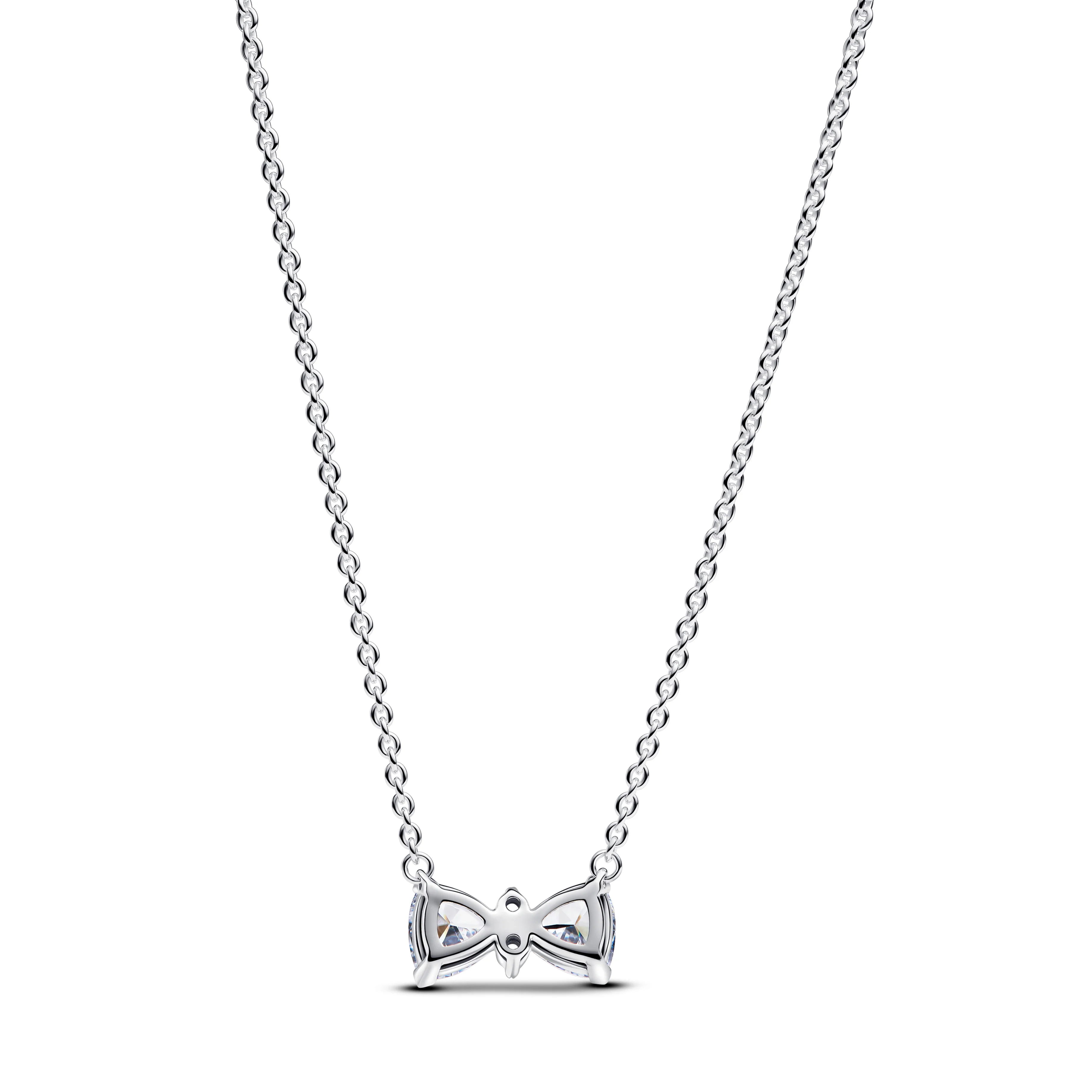 Bow Sterling Silver Collier With Clear Cubic Zirconia - Image 5