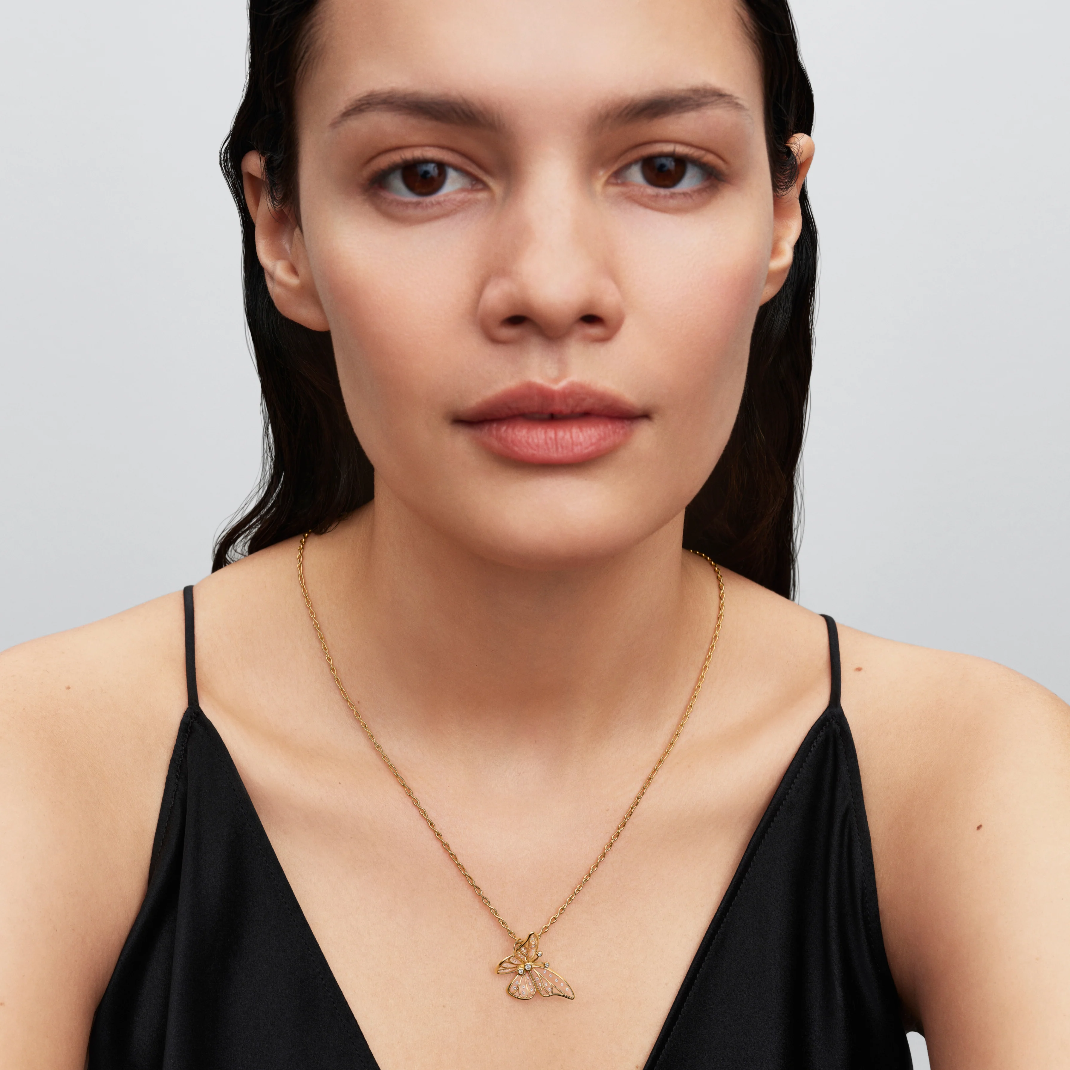Butterfly 14K Gold-Plated Charm With Clear Cubic Zirconia And Clear Uv Resin - Image 4