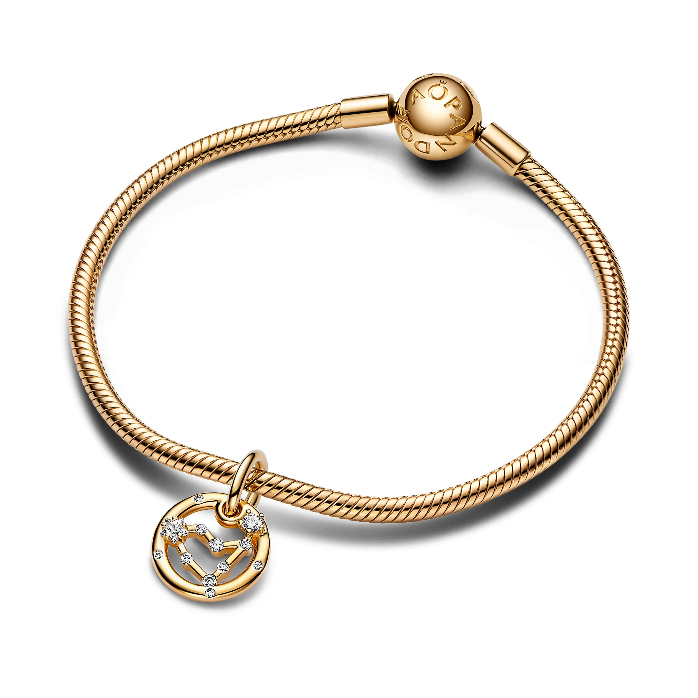 Capricorn Zodiac 14K Gold-Plated Dangle With Clear Cubic Zirconia - Image 5