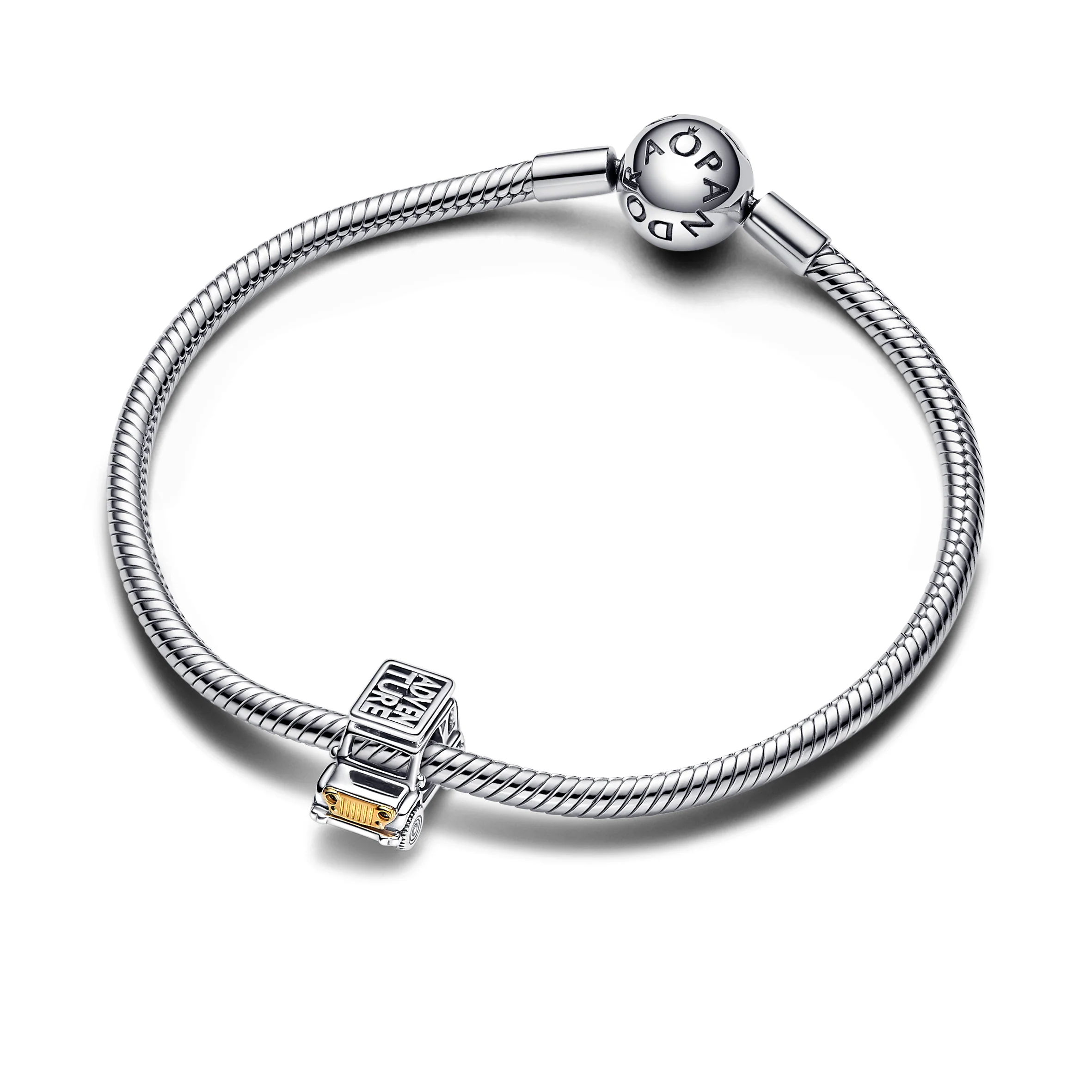 Car Sterling Silver And 14K Gold-Plated Charm With Clear Cubic Zirconia - Image 5