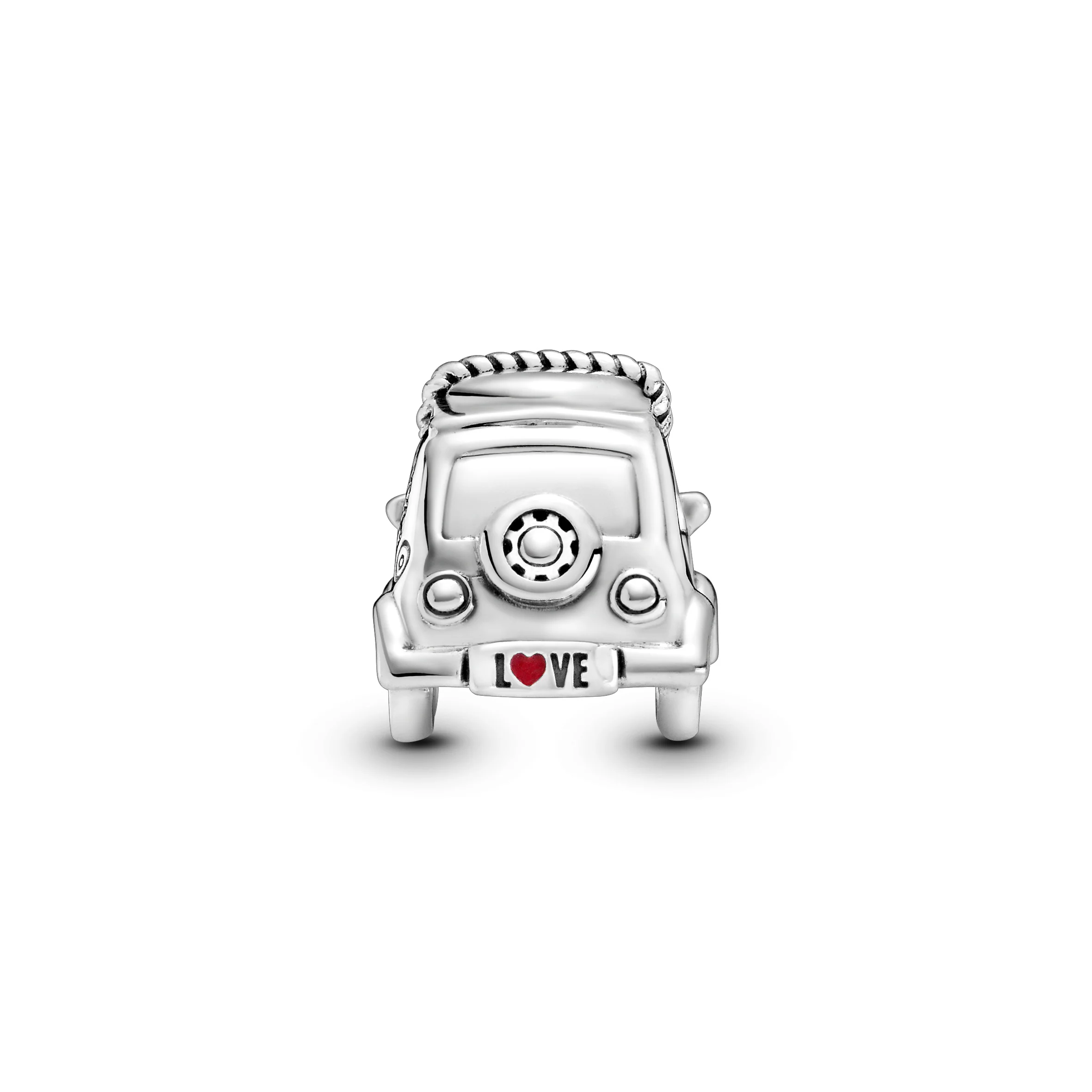 Car Sterling Silver Charm With Red Enamel - Image 3
