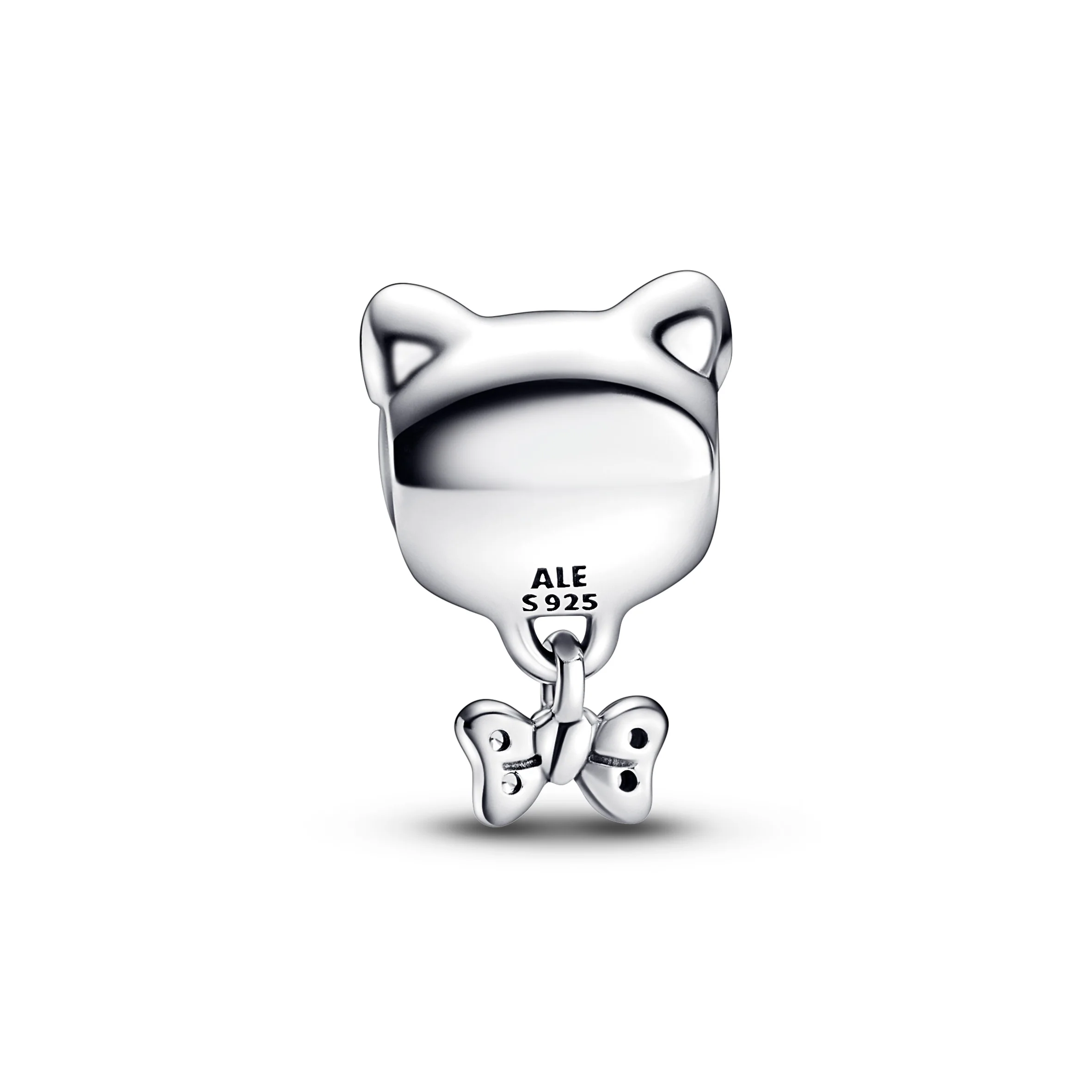 Cat Sterling Silver Charm With Clear Cubic Zirconia - Image 5