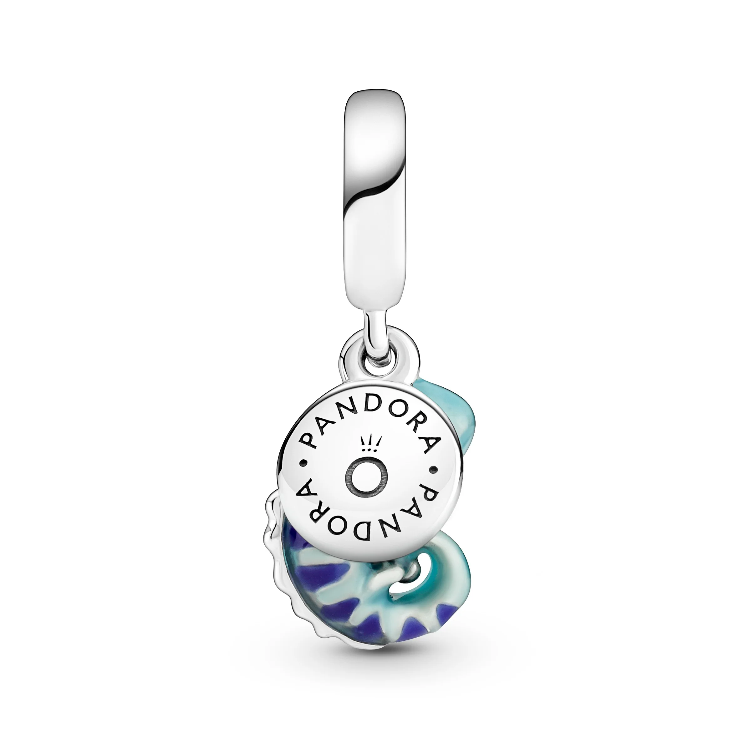 Chameleon Sterling Silver Dangle With Color Changing Light Teal To Dark Teal, Violet To Pink Enamel