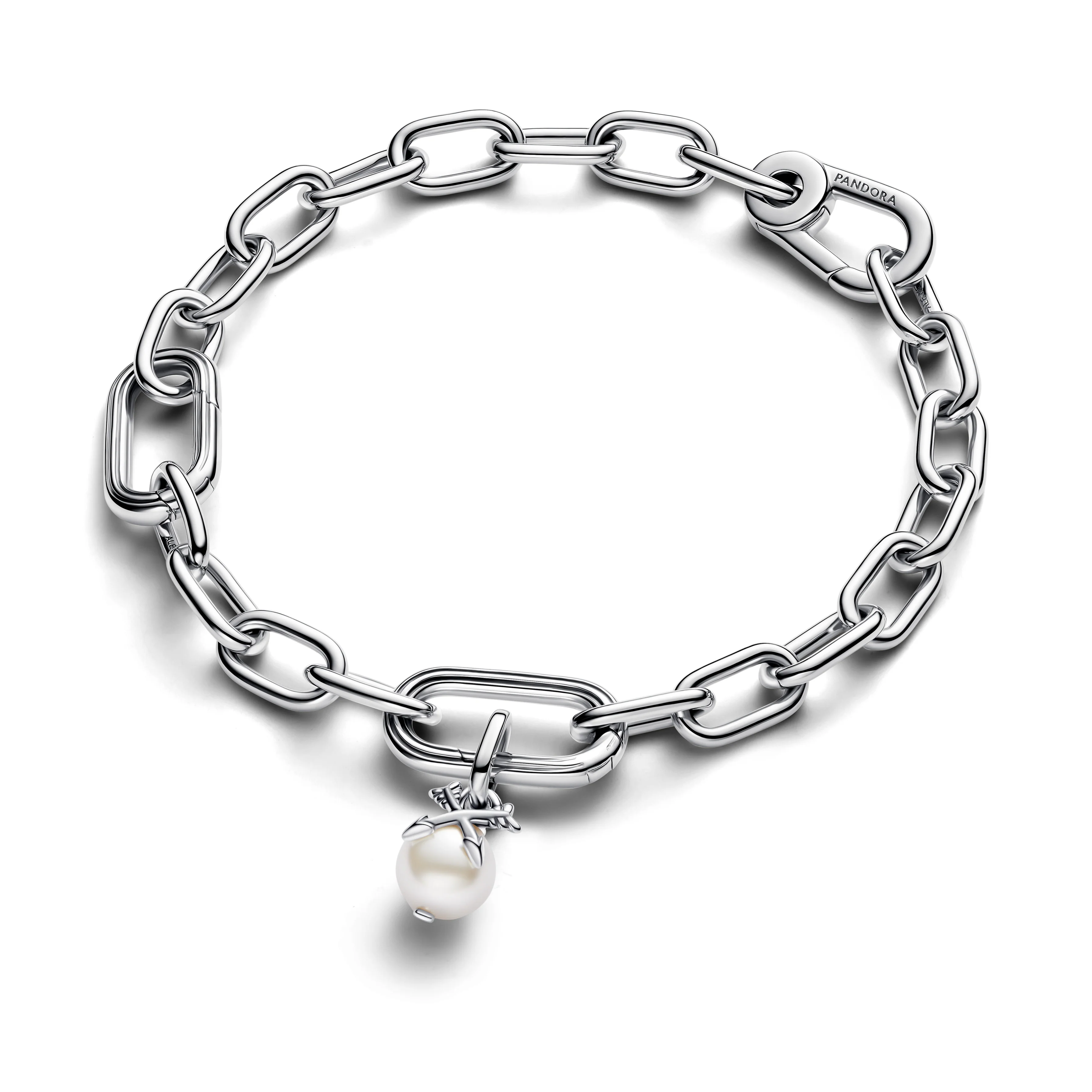 Crossing Arrows Sterling Silver Mini Dangle With White Lacquered Artificial Pearl - Image 4