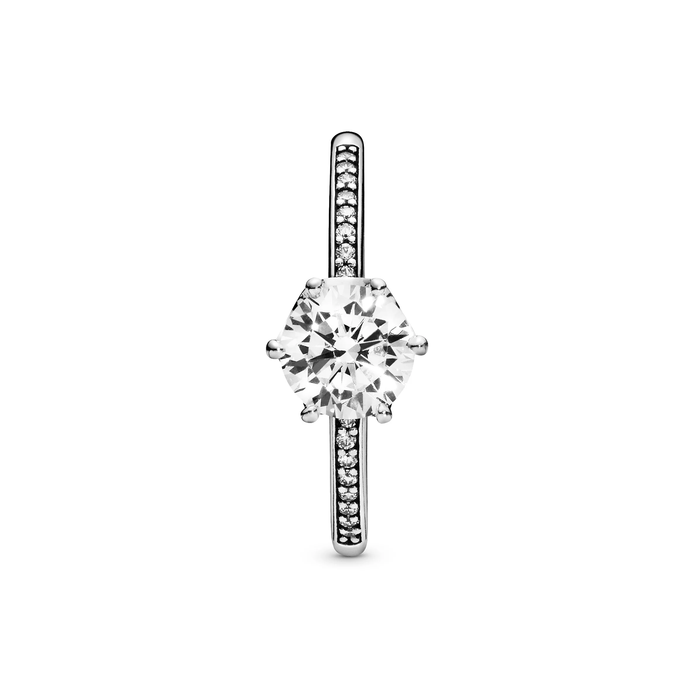 Crown Sterling Silver Ring With Clear Cubic Zirconia - Image 2