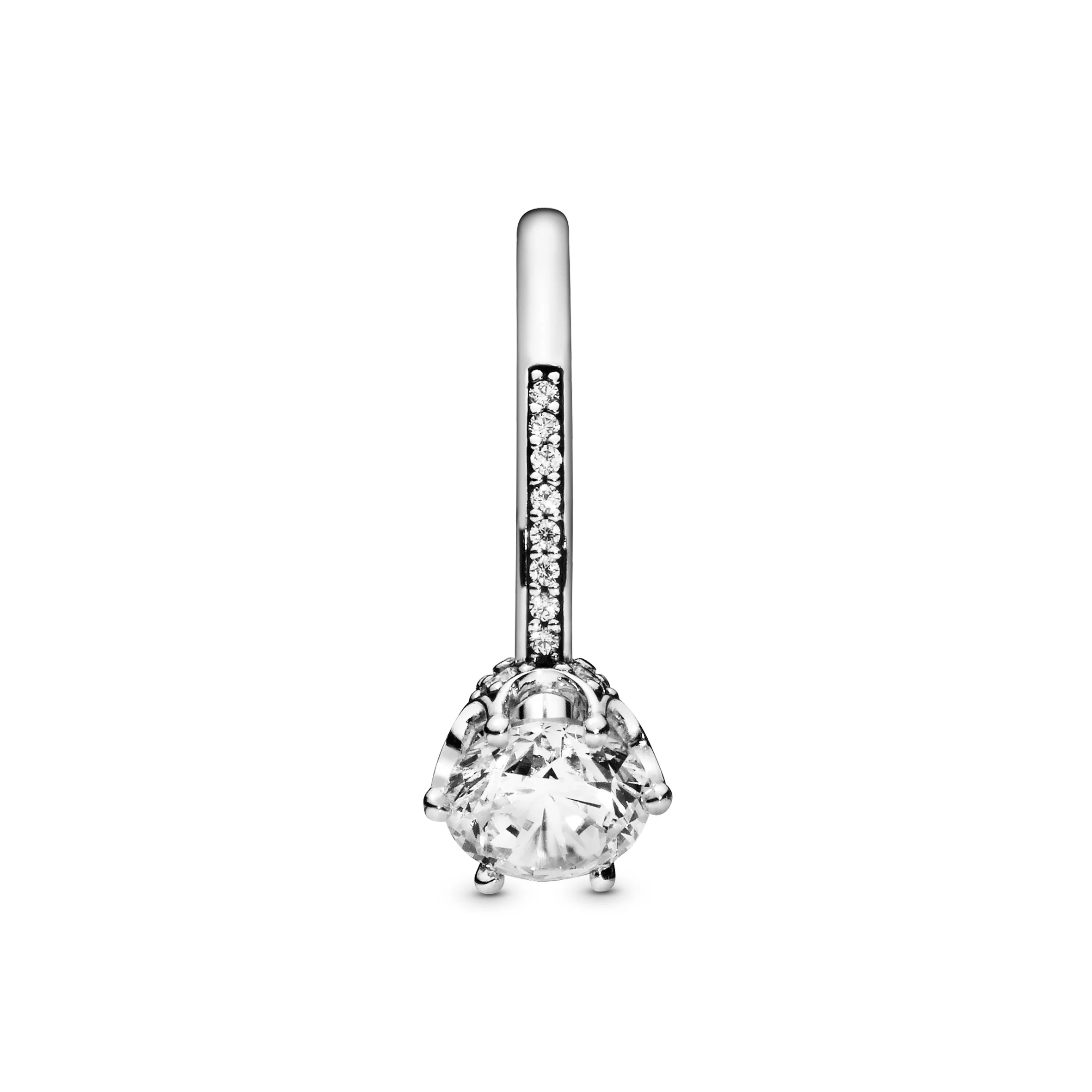 Crown Sterling Silver Ring With Clear Cubic Zirconia - Image 4